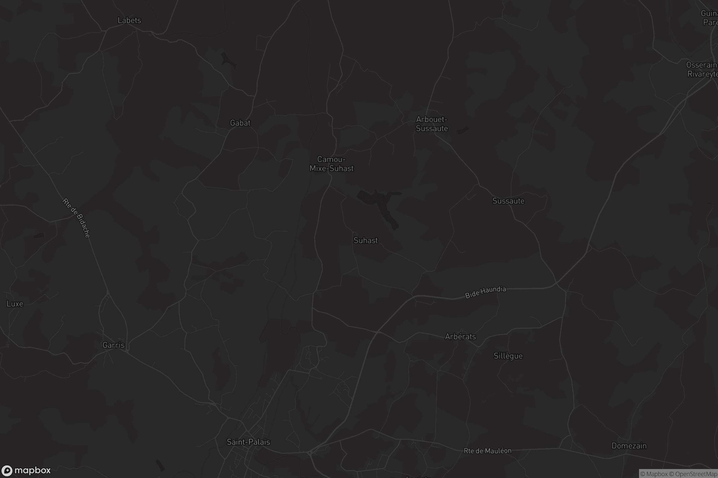 Carte de Aïcirits-Camou-Suhast