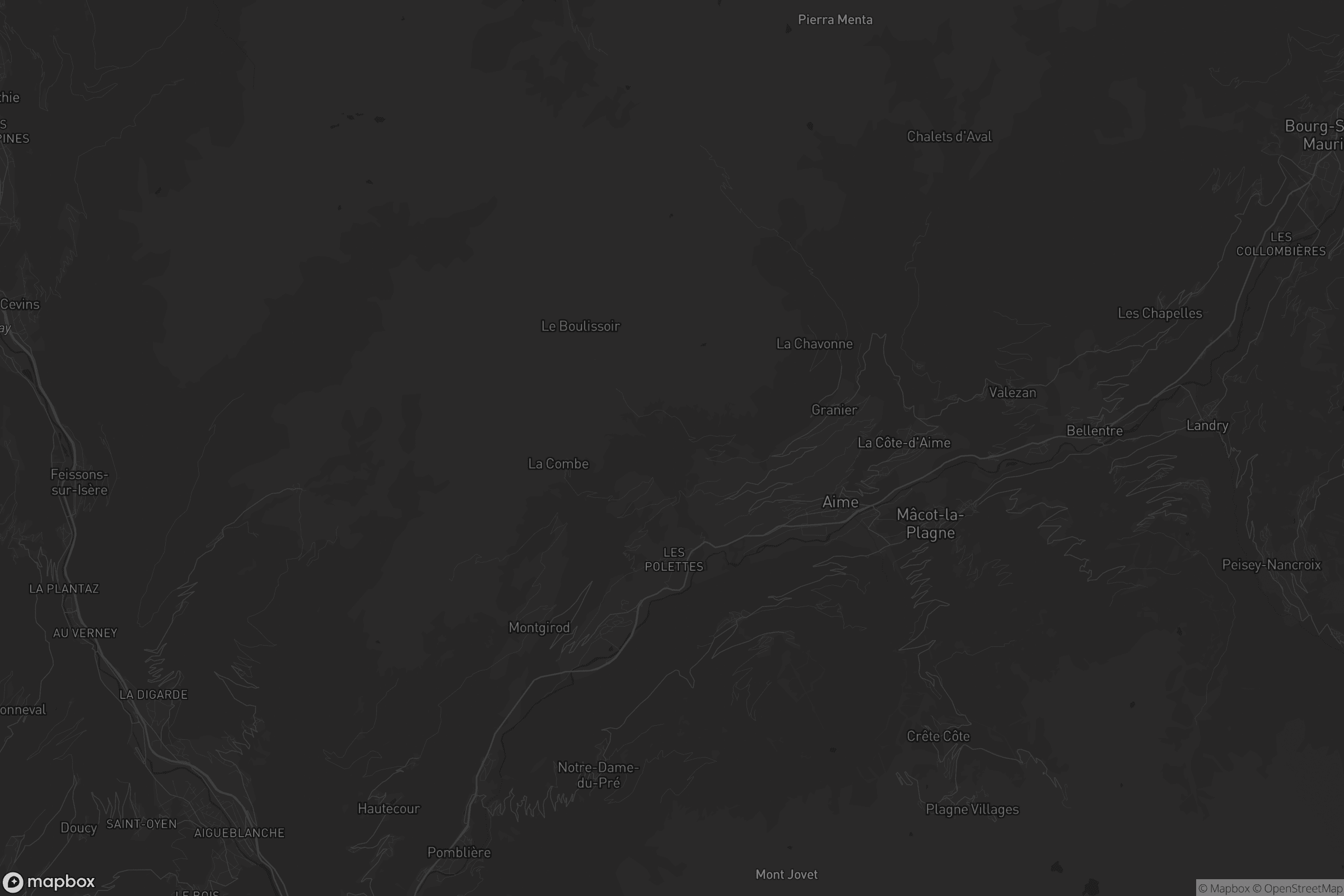 Carte de Aime-la-Plagne
