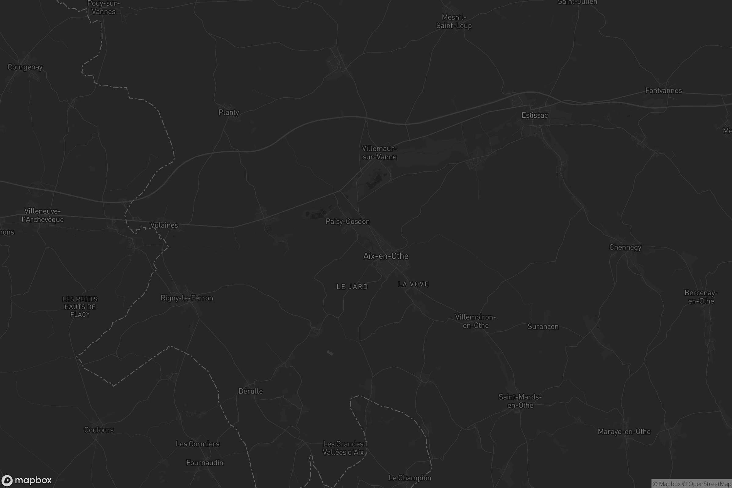 Carte de Aix-Villemaur-Pâlis