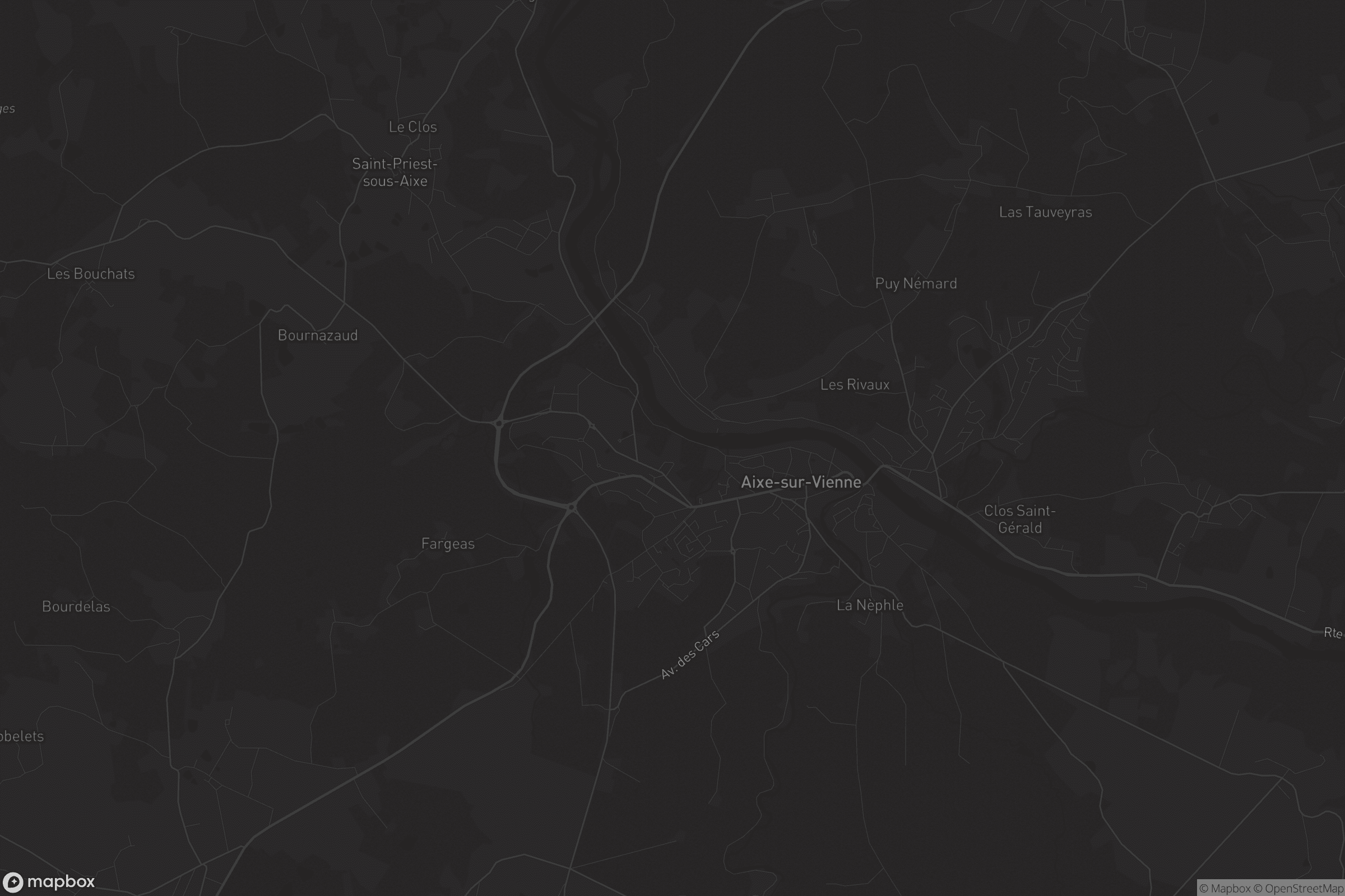 Carte de Aixe-sur-Vienne