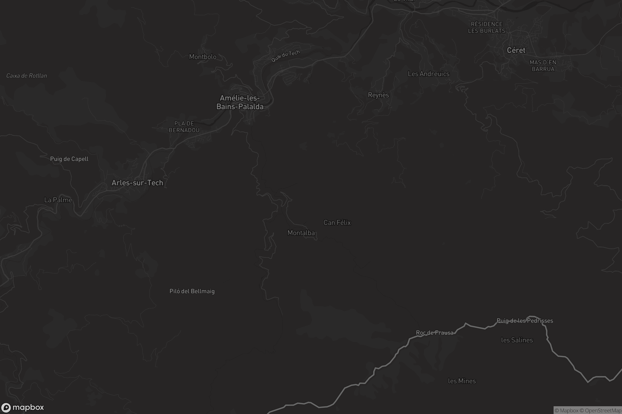 Carte de Amélie-les-Bains-Palalda