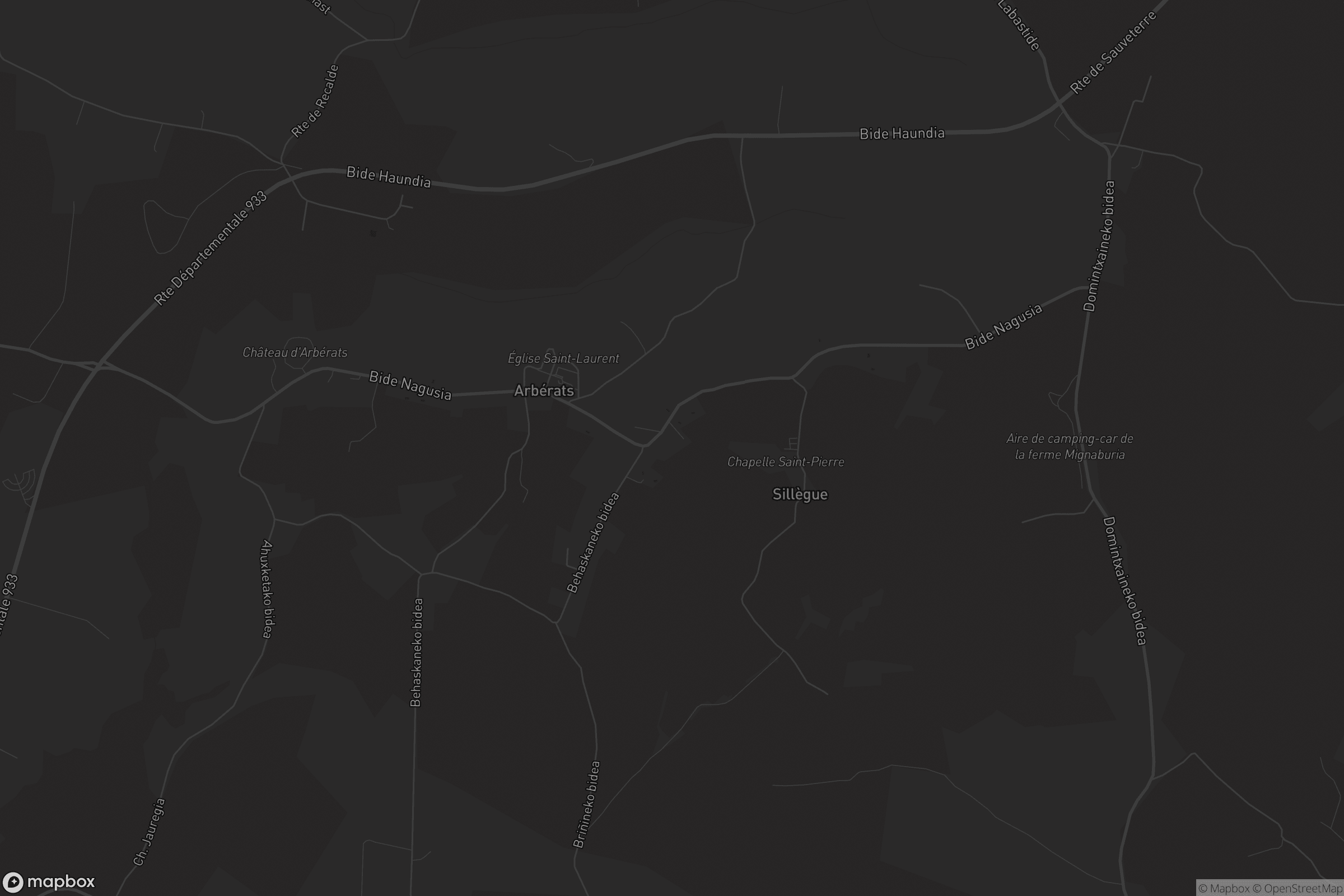 Carte de Arbérats-Sillègue