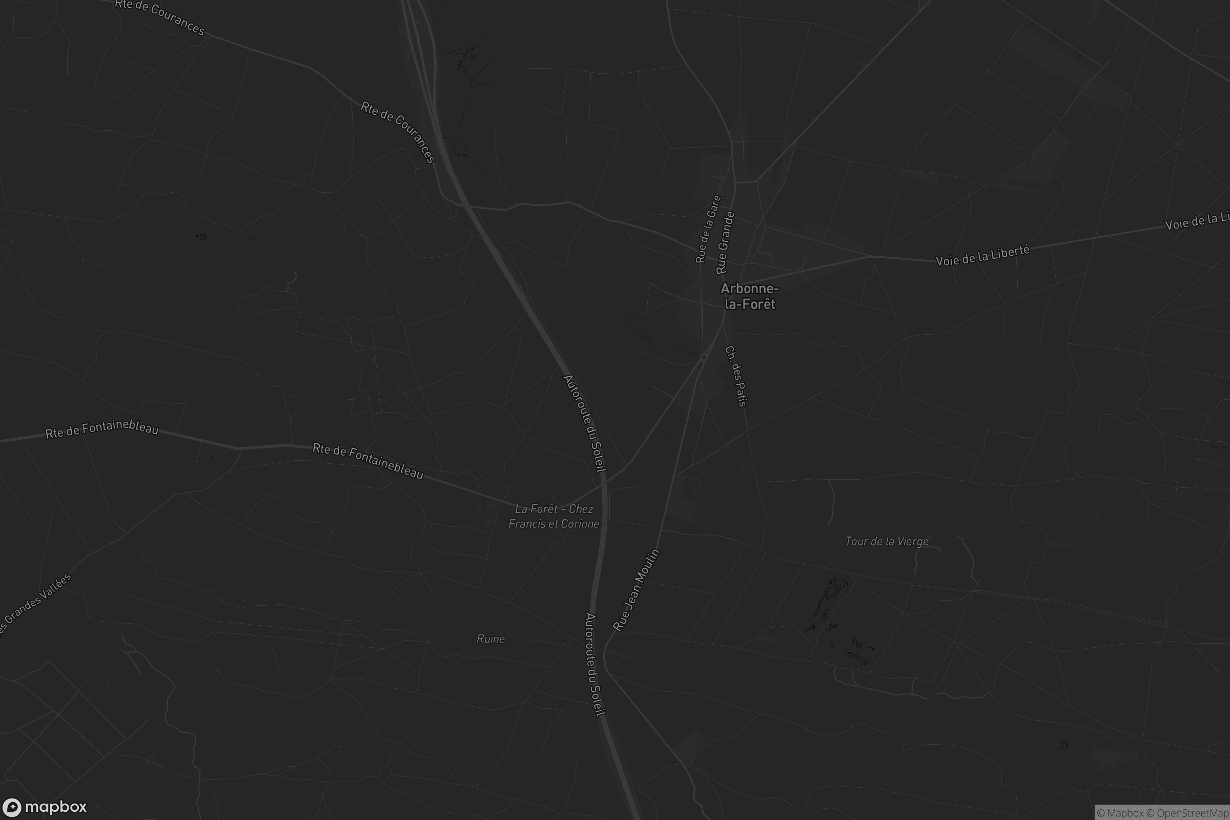 Carte de Arbonne-la-Forêt