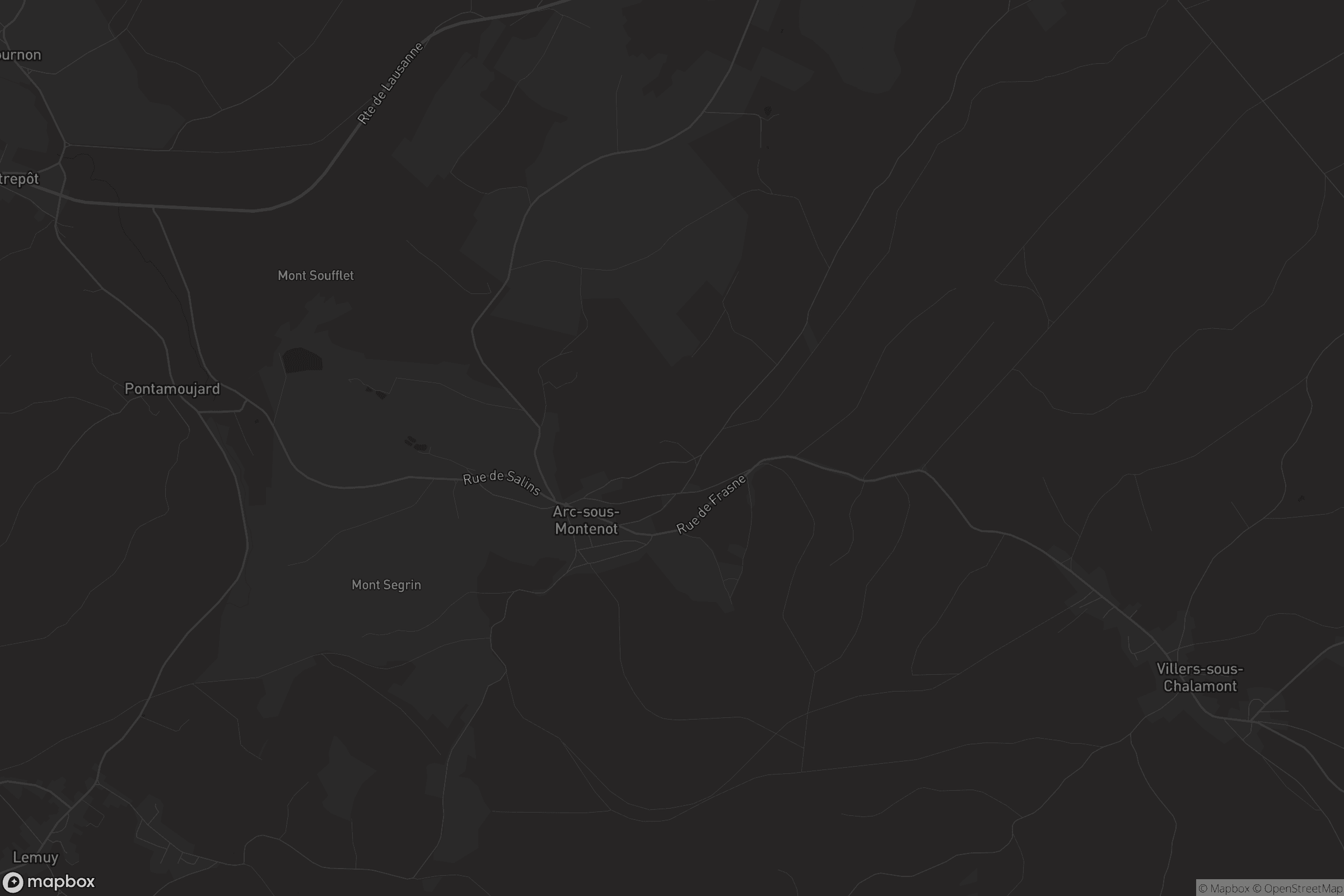 Carte de Arc-sous-Montenot
