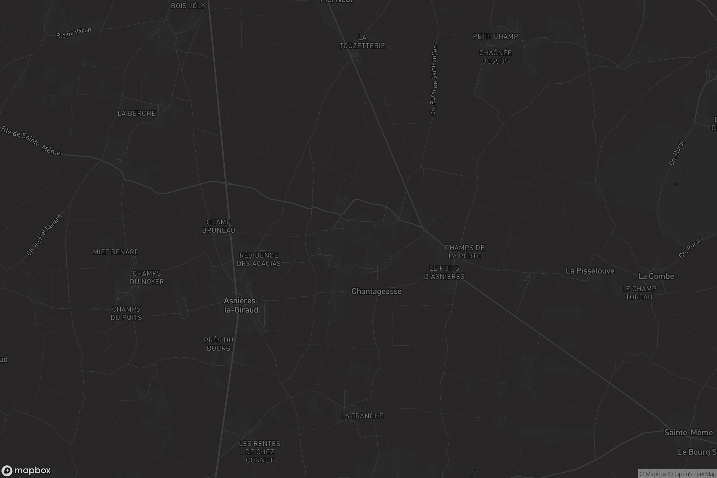 Carte de Asnières-la-Giraud