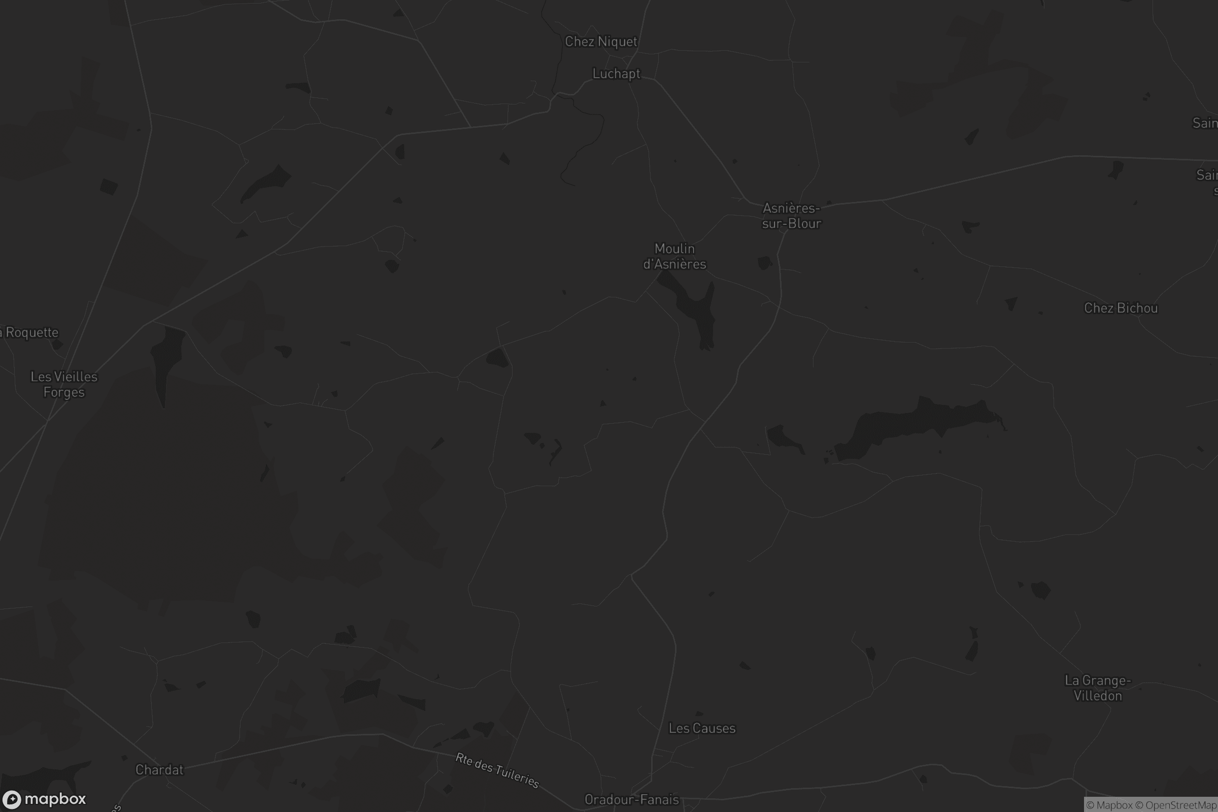 Carte de Asnières-sur-Blour