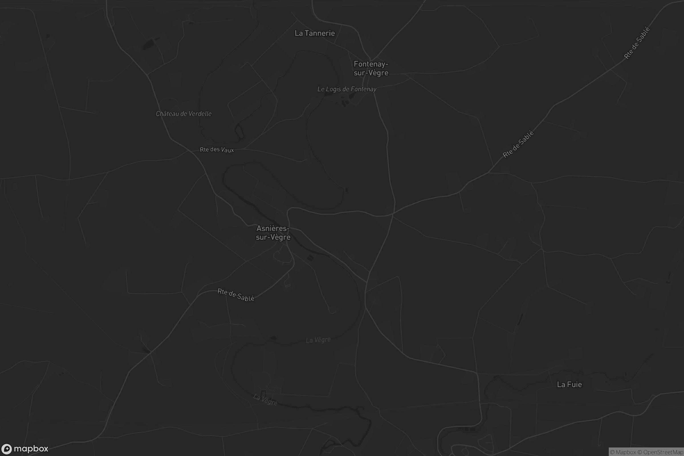 Carte de Asnières-sur-Vègre