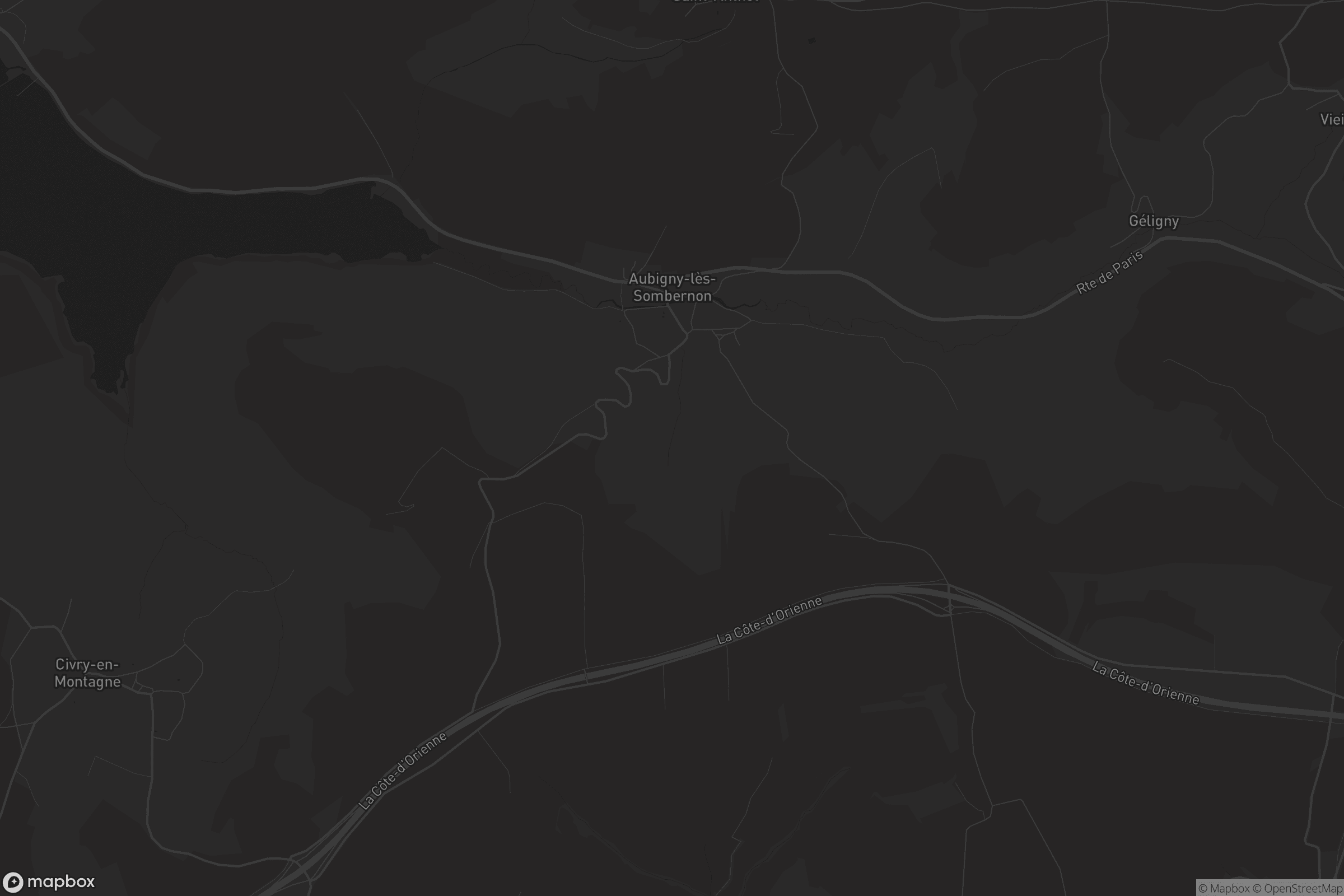 Carte de Aubigny-lès-Sombernon