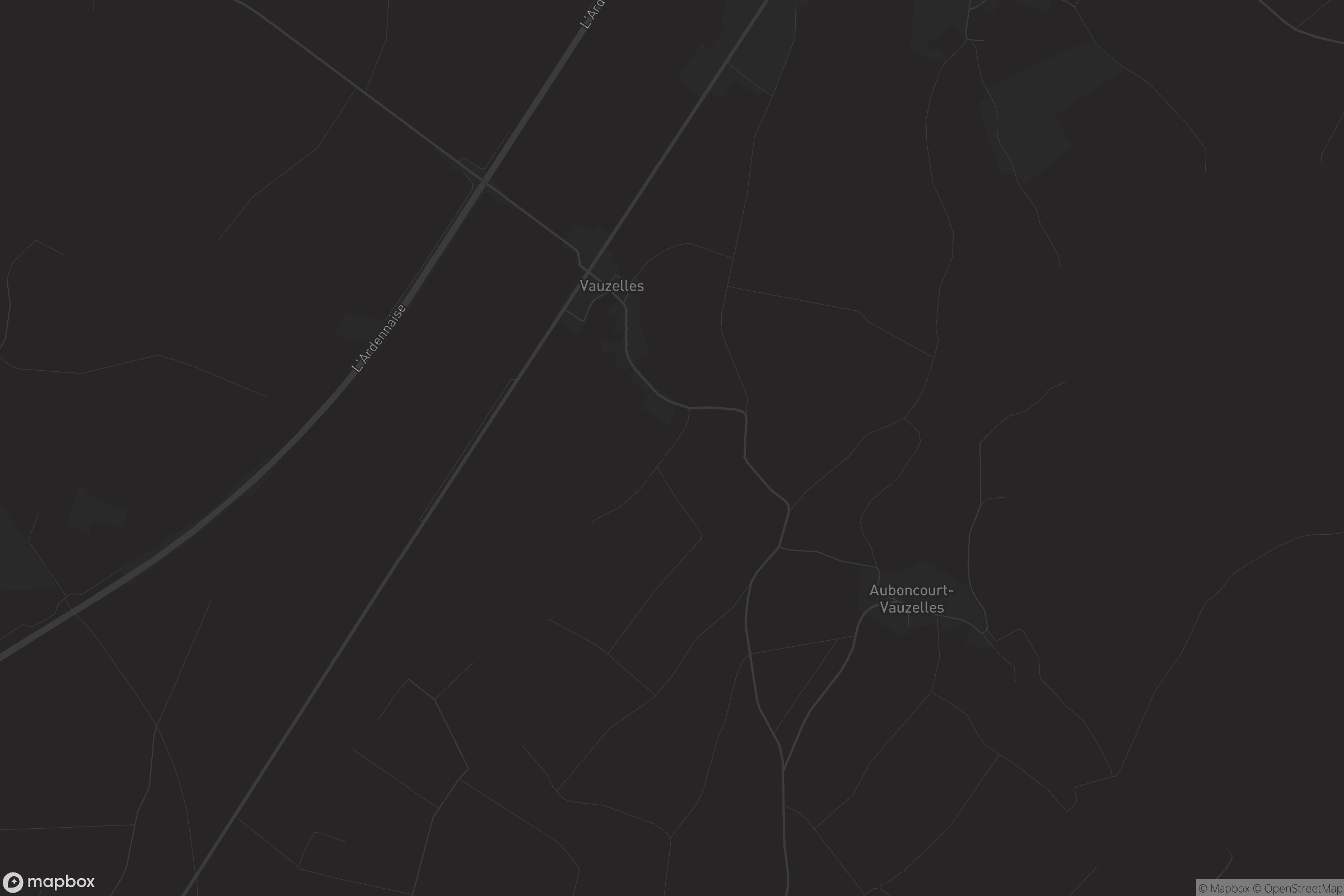 Carte de Auboncourt-Vauzelles