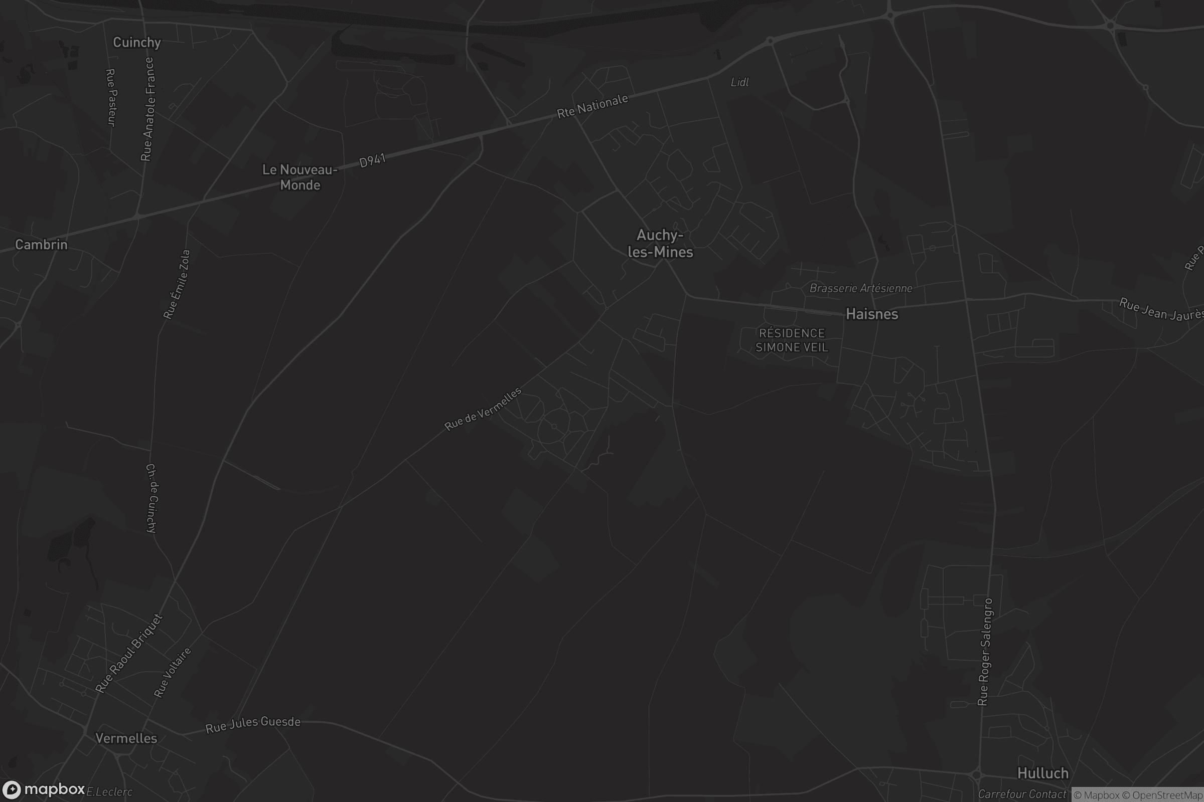 Carte de Auchy-les-Mines