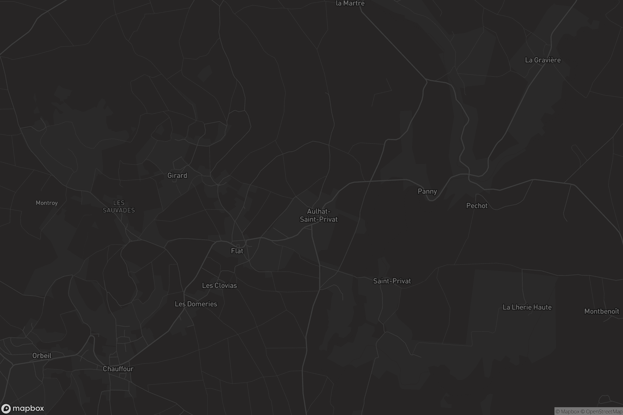 Carte de Aulhat-Flat