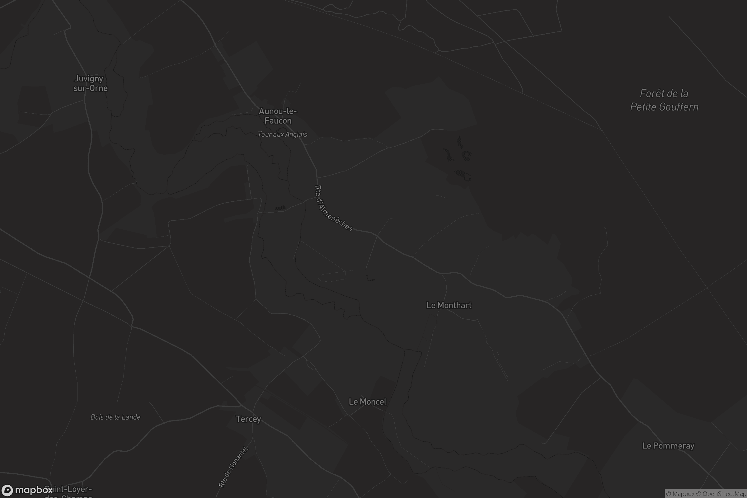 Carte de Aunou-le-Faucon