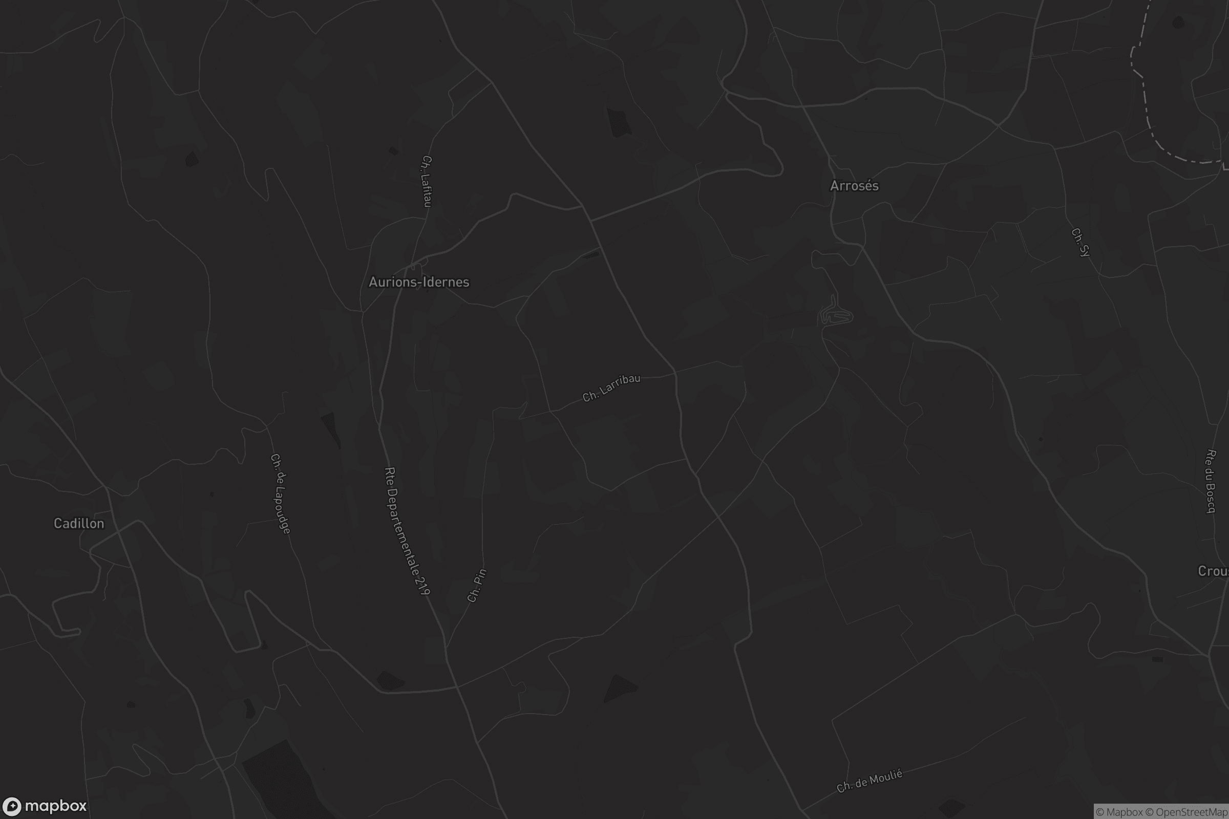 Carte de Aurions-Idernes