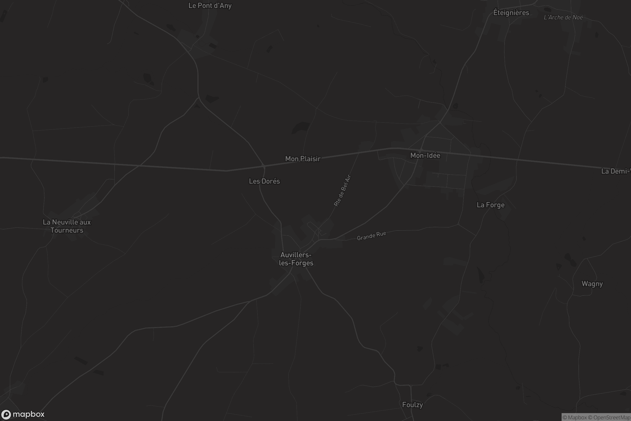 Carte de Auvillers-les-Forges