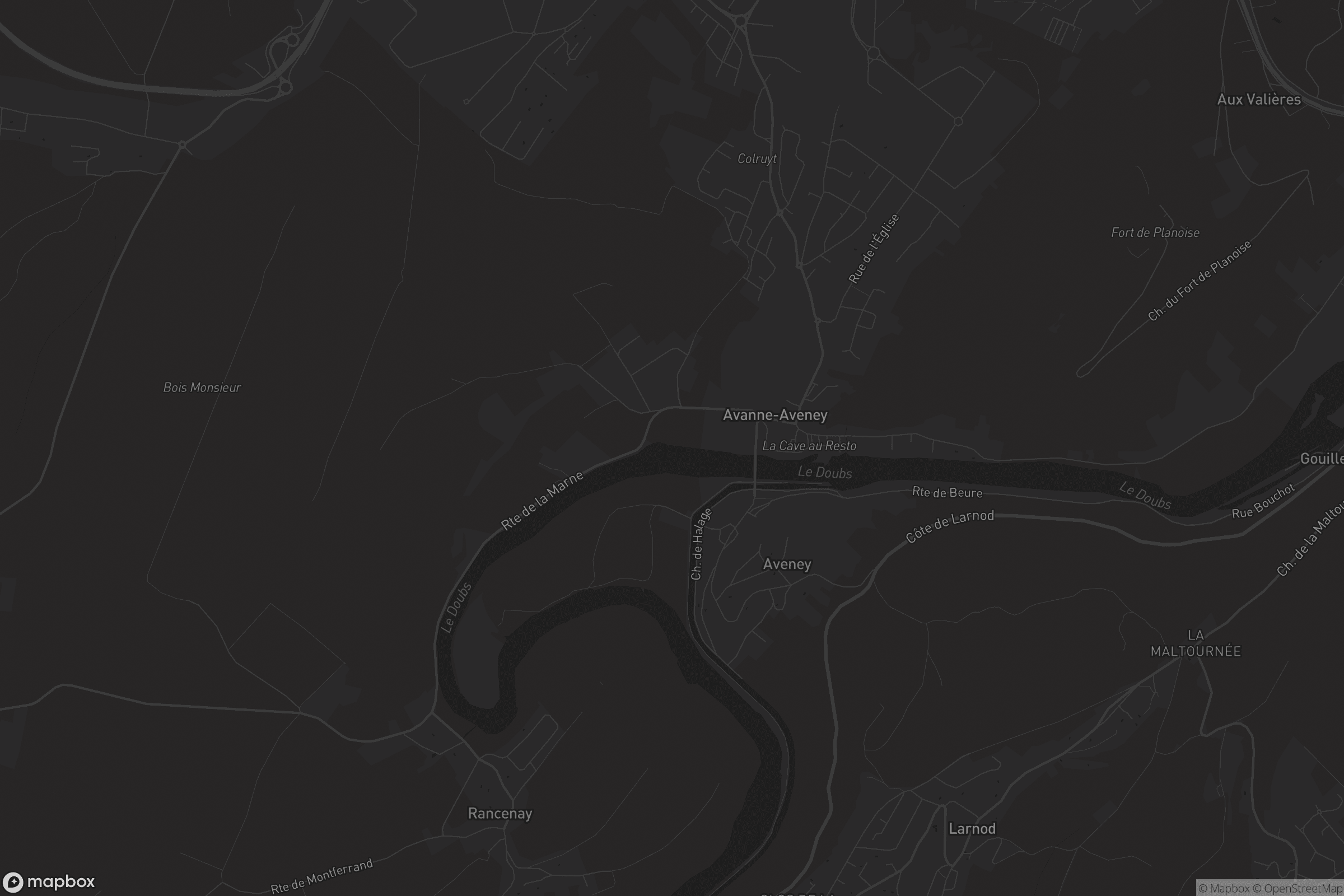 Carte de Avanne-Aveney