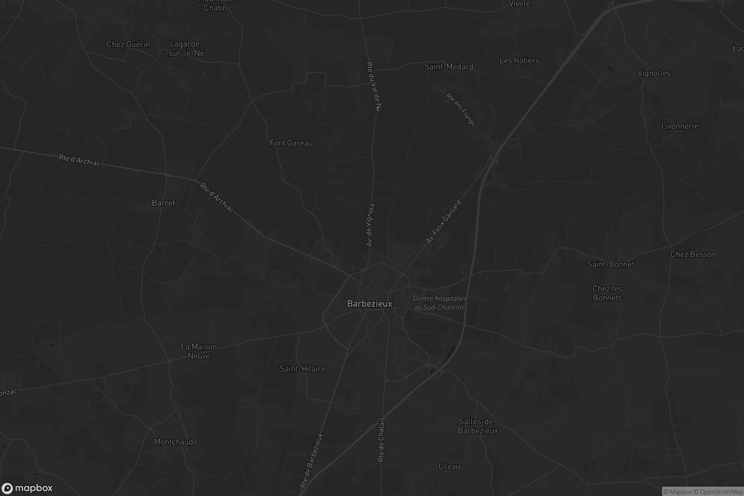 Carte de Barbezieux-Saint-Hilaire