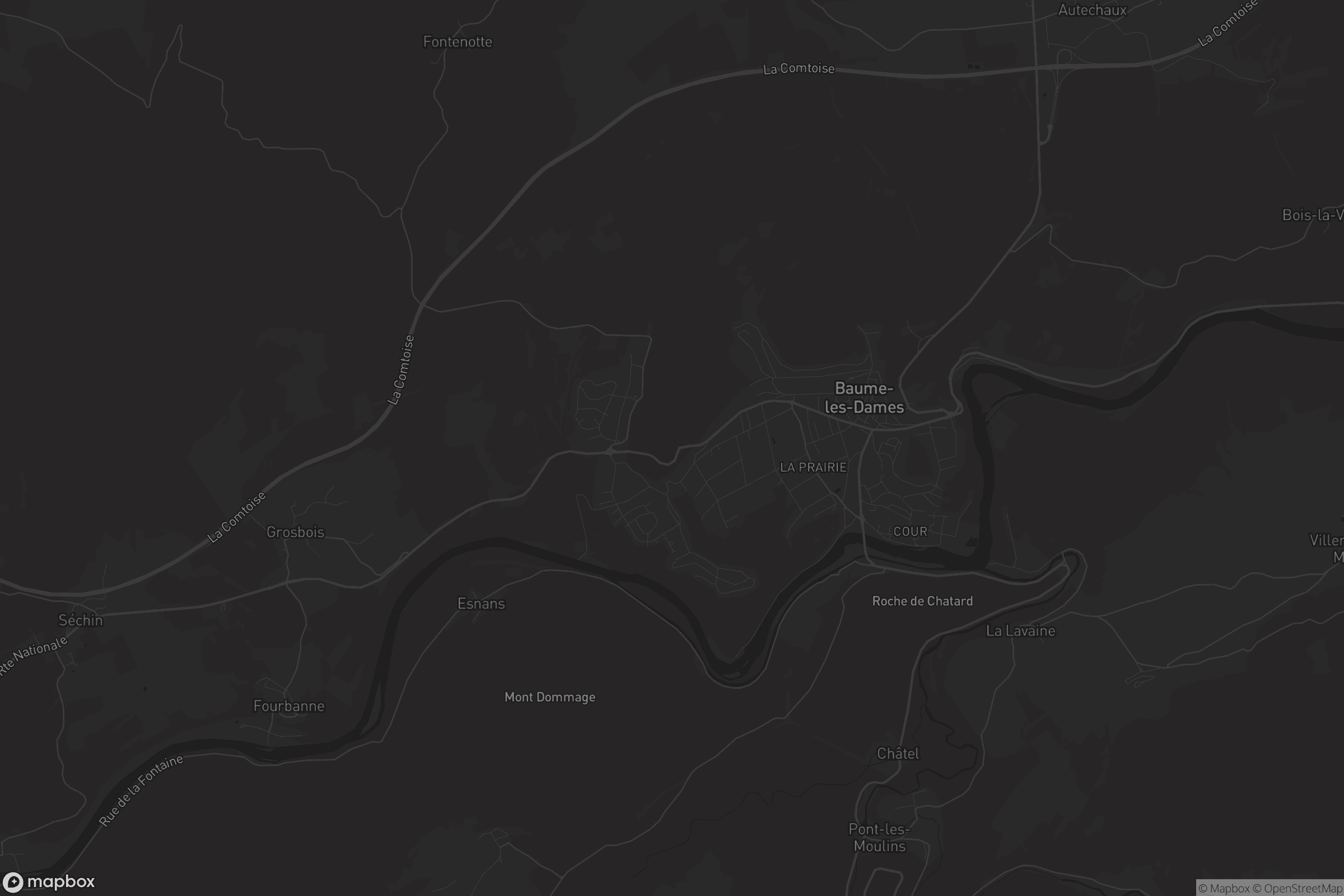 Carte de Baume-les-Dames