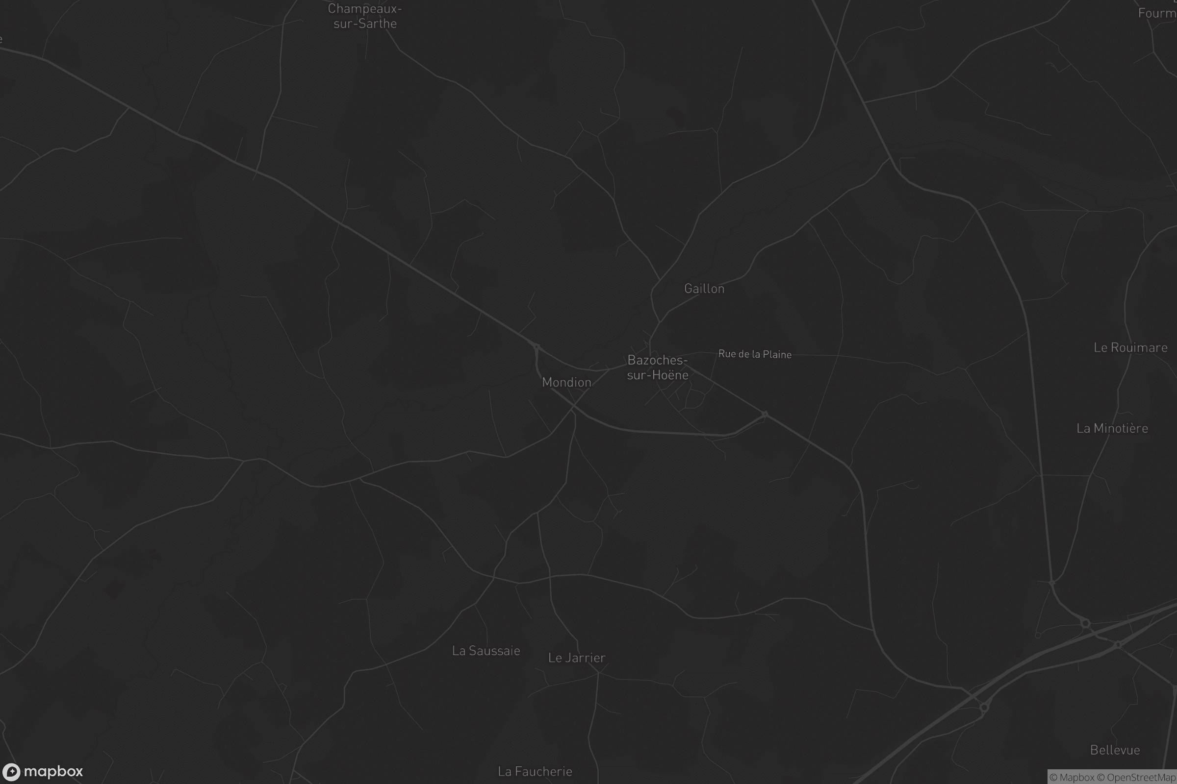 Carte de Bazoches-sur-Hoëne