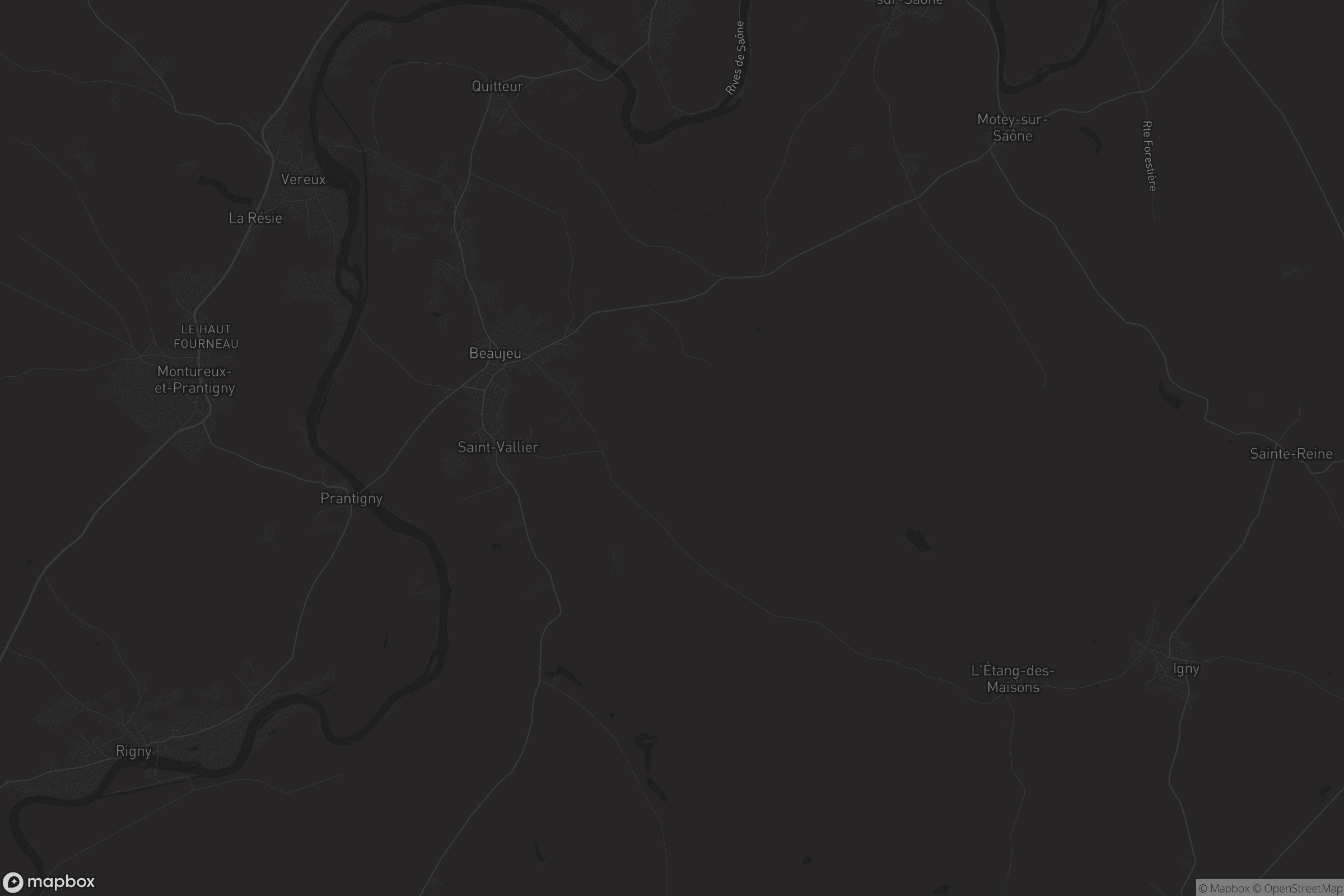 Carte de Beaujeu-Saint-Vallier-Pierrejux-et-Quitteur