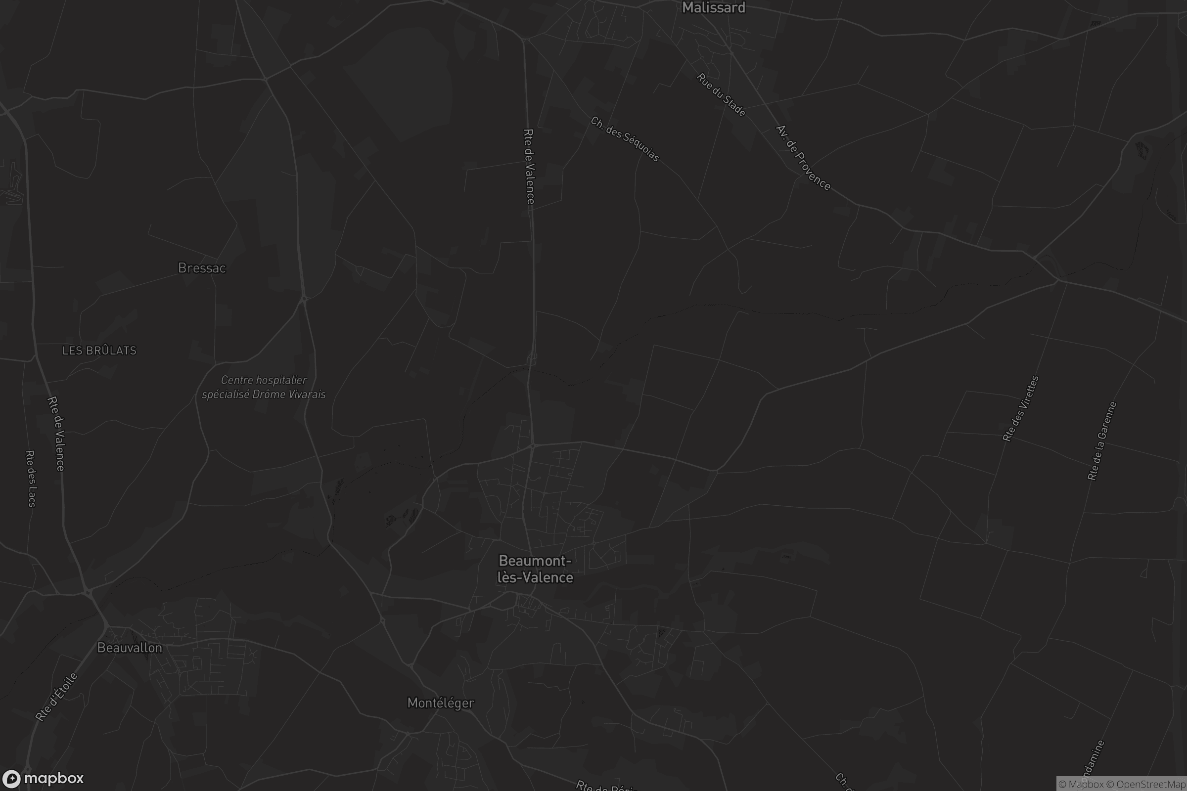 Carte de Beaumont-lès-Valence