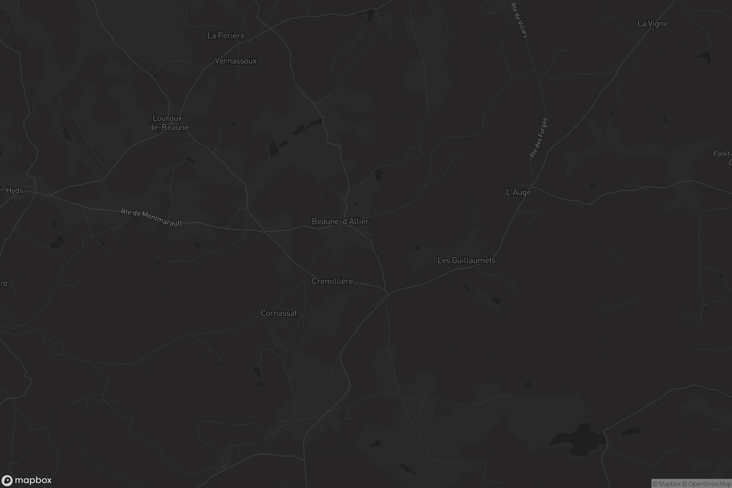 Carte de Beaune-d'Allier