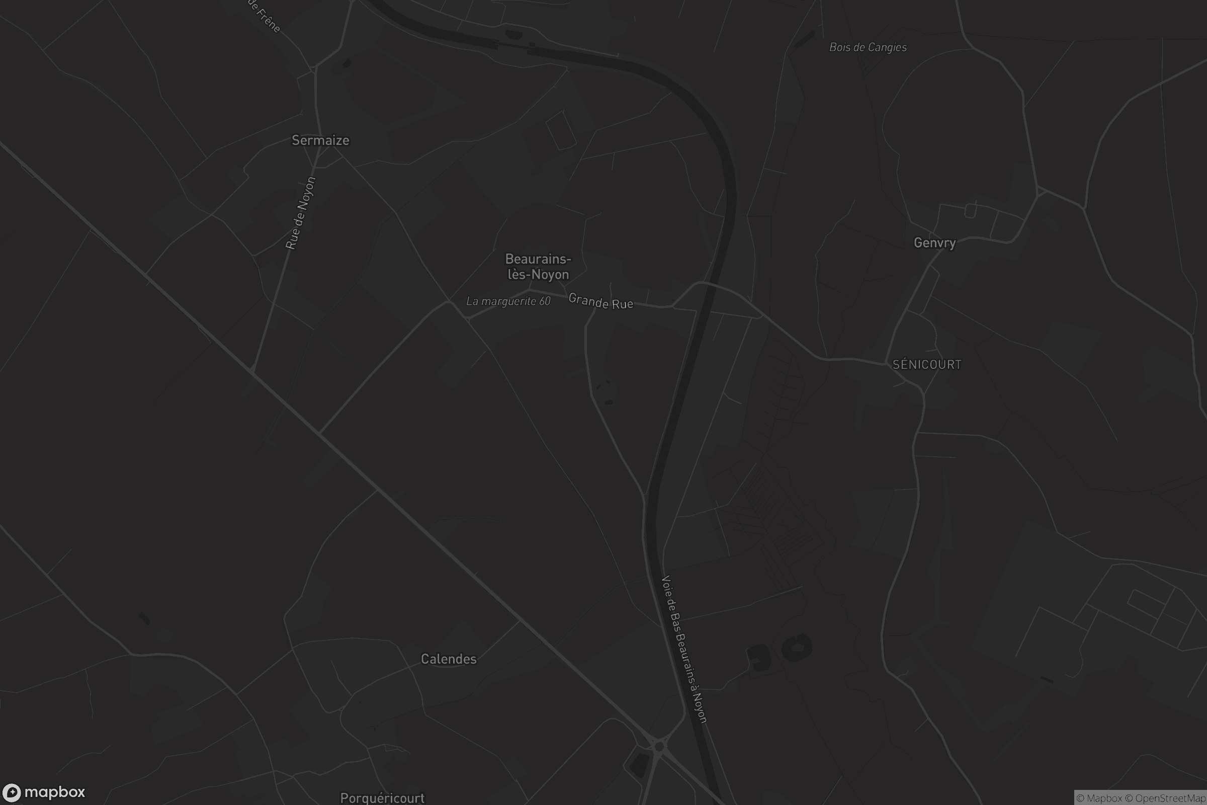 Carte de Beaurains-lès-Noyon