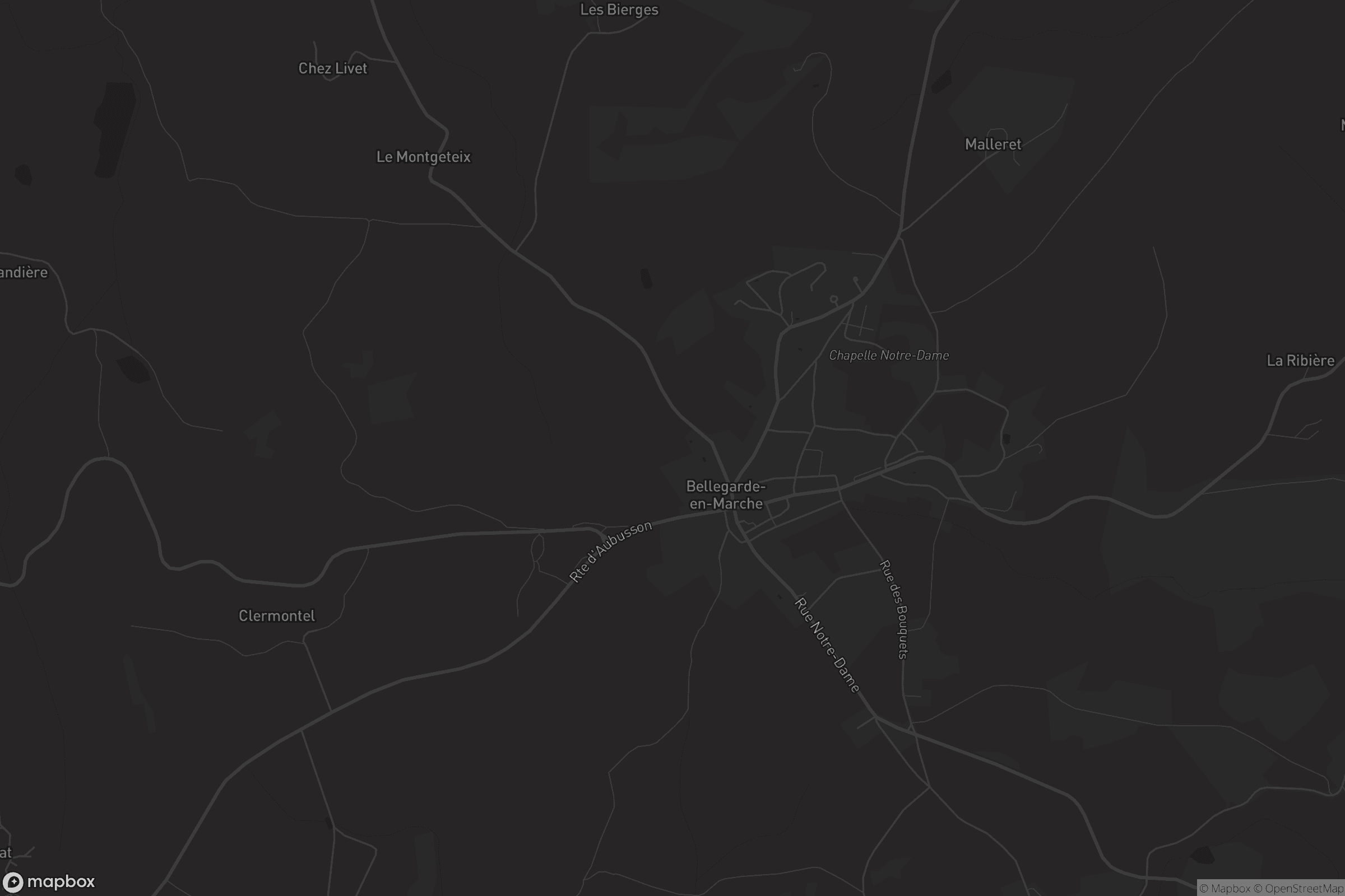 Carte de Bellegarde-en-Marche