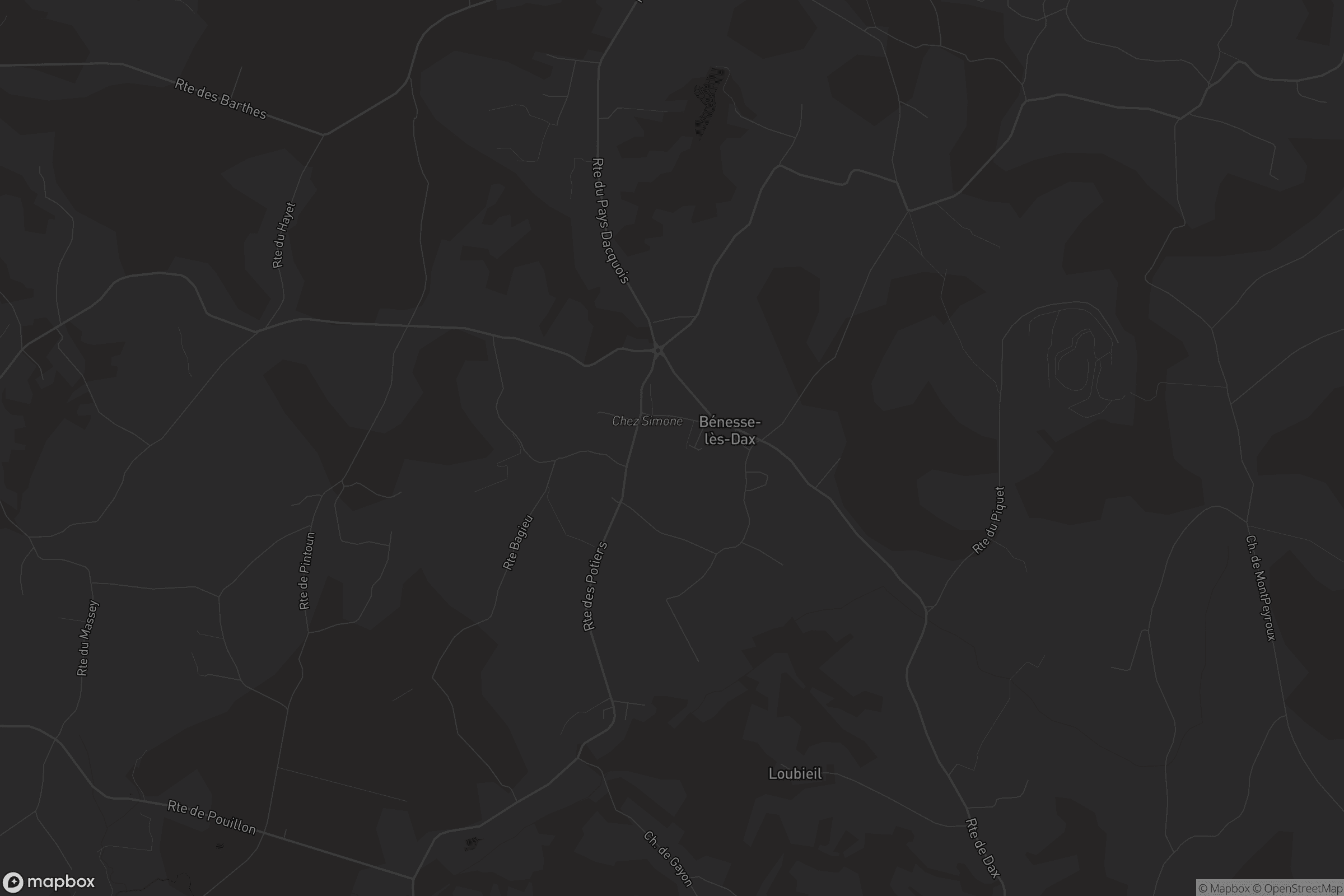 Carte de Bénesse-lès-Dax