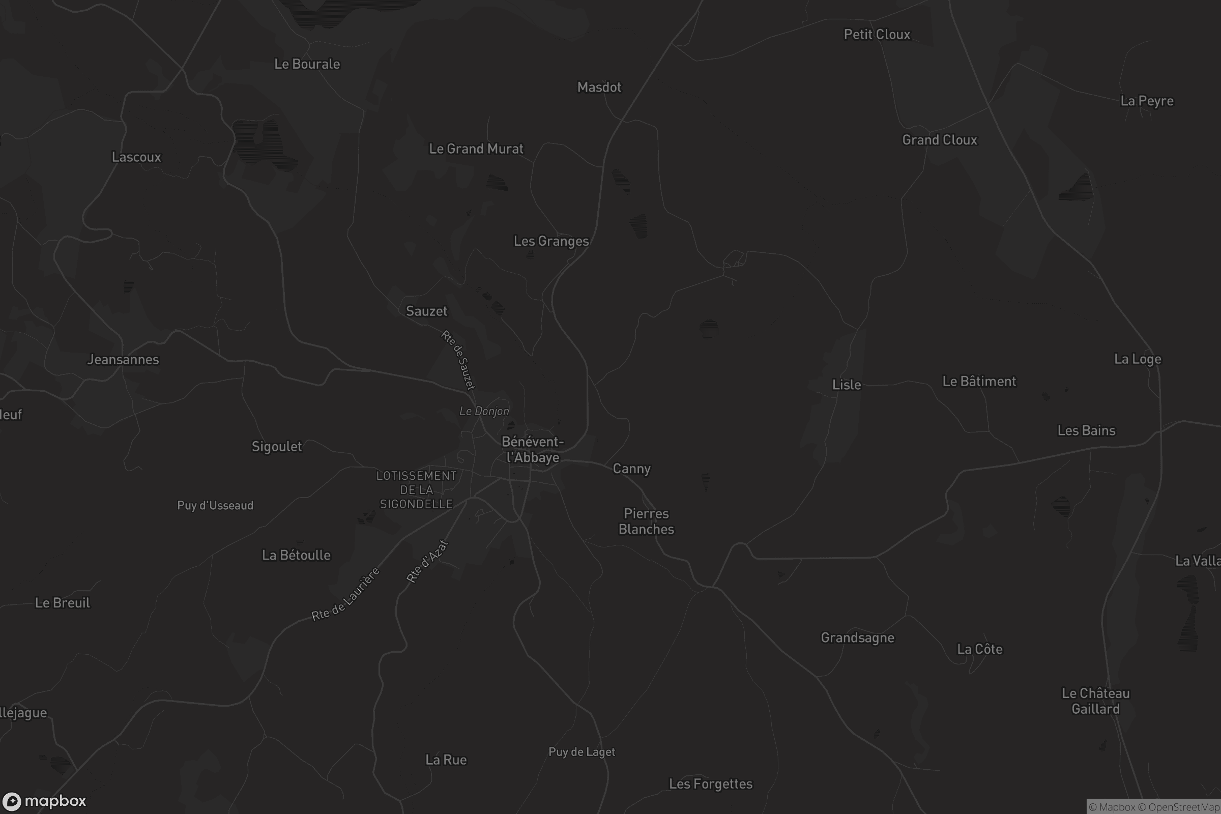 Carte de Bénévent-l'Abbaye