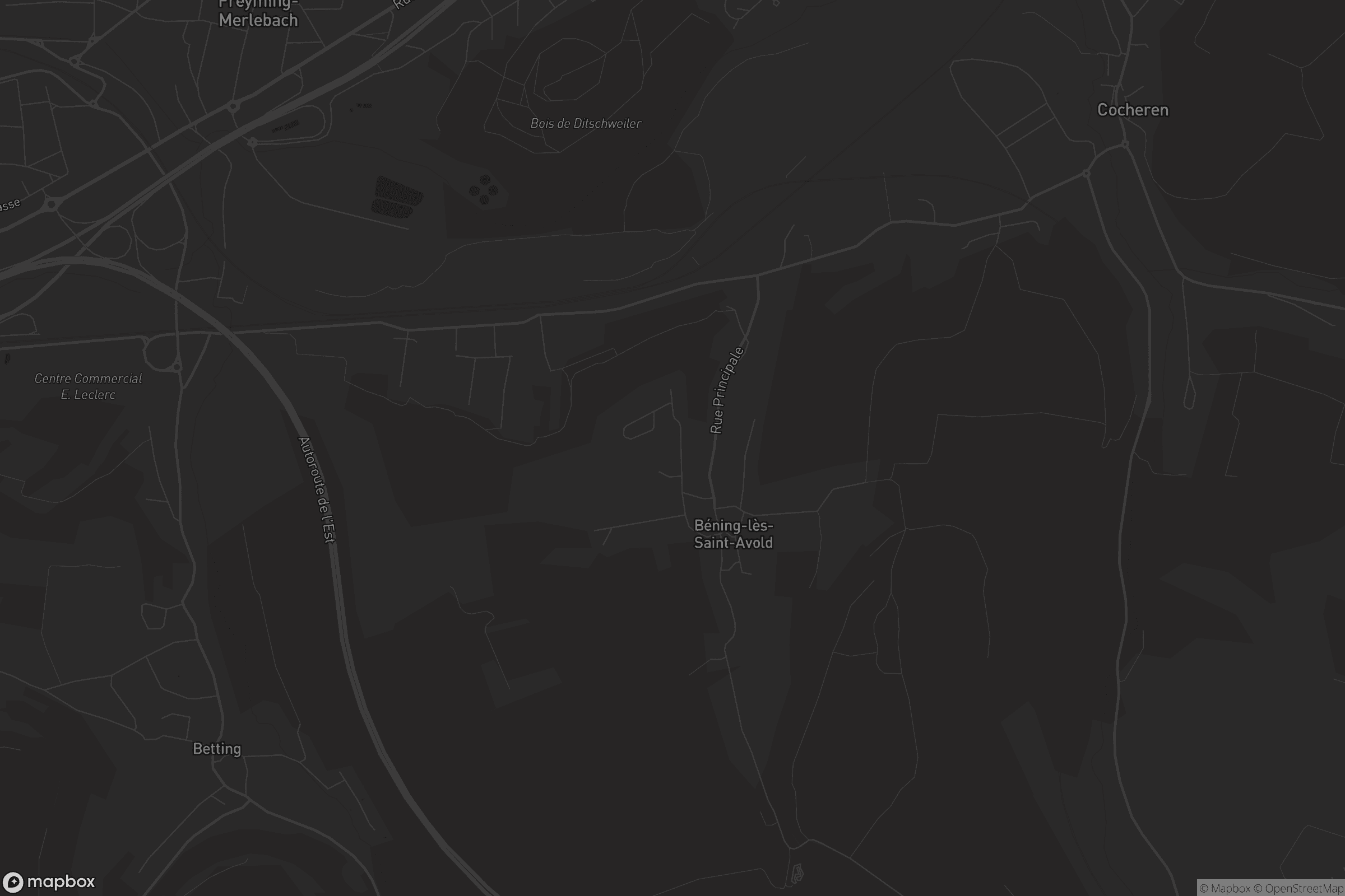 Carte de Béning-lès-Saint-Avold