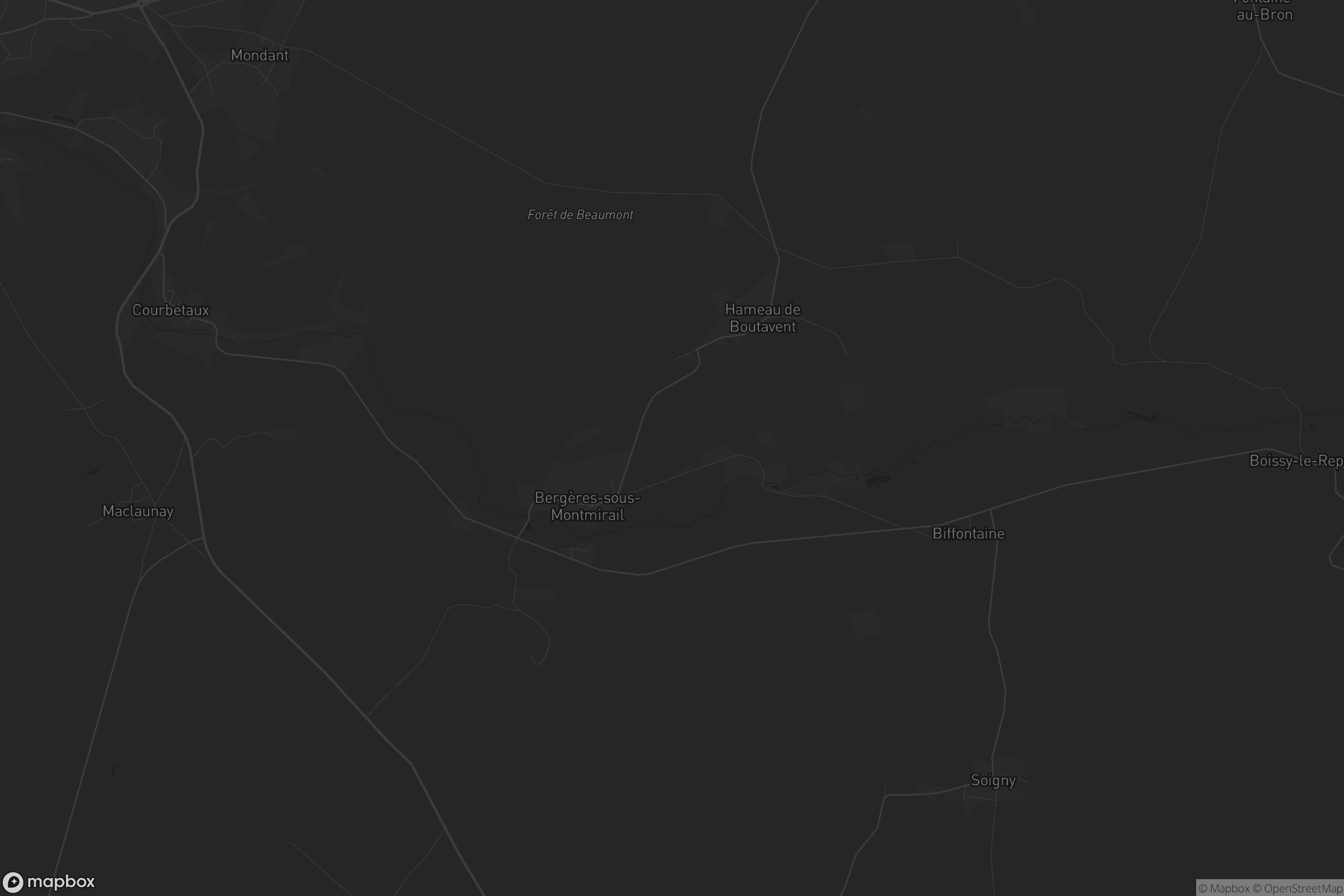 Carte de Bergères-sous-Montmirail