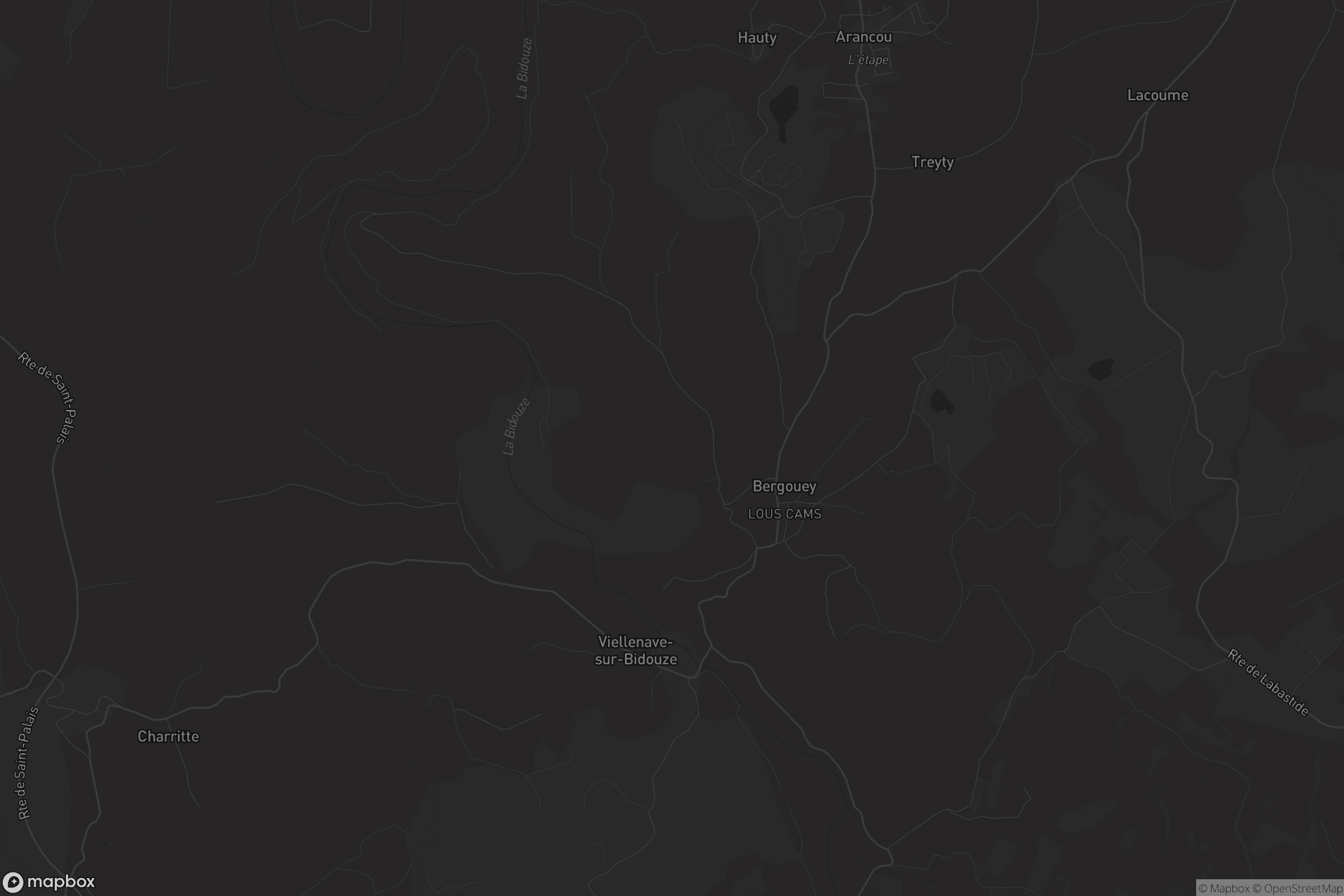 Carte de Bergouey-Viellenave