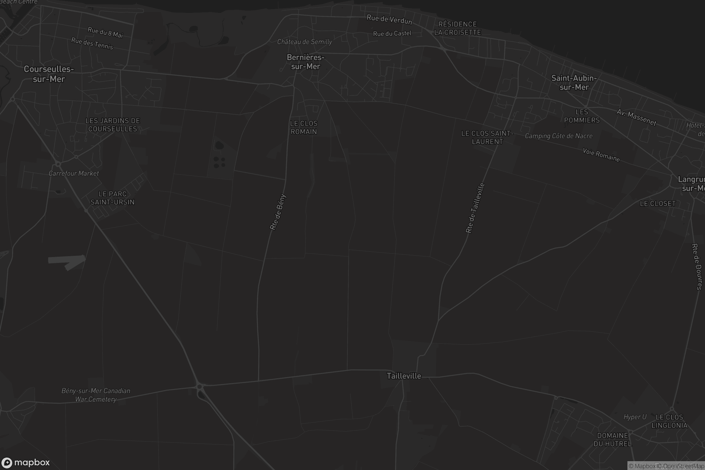 Carte de Bernières-sur-Mer