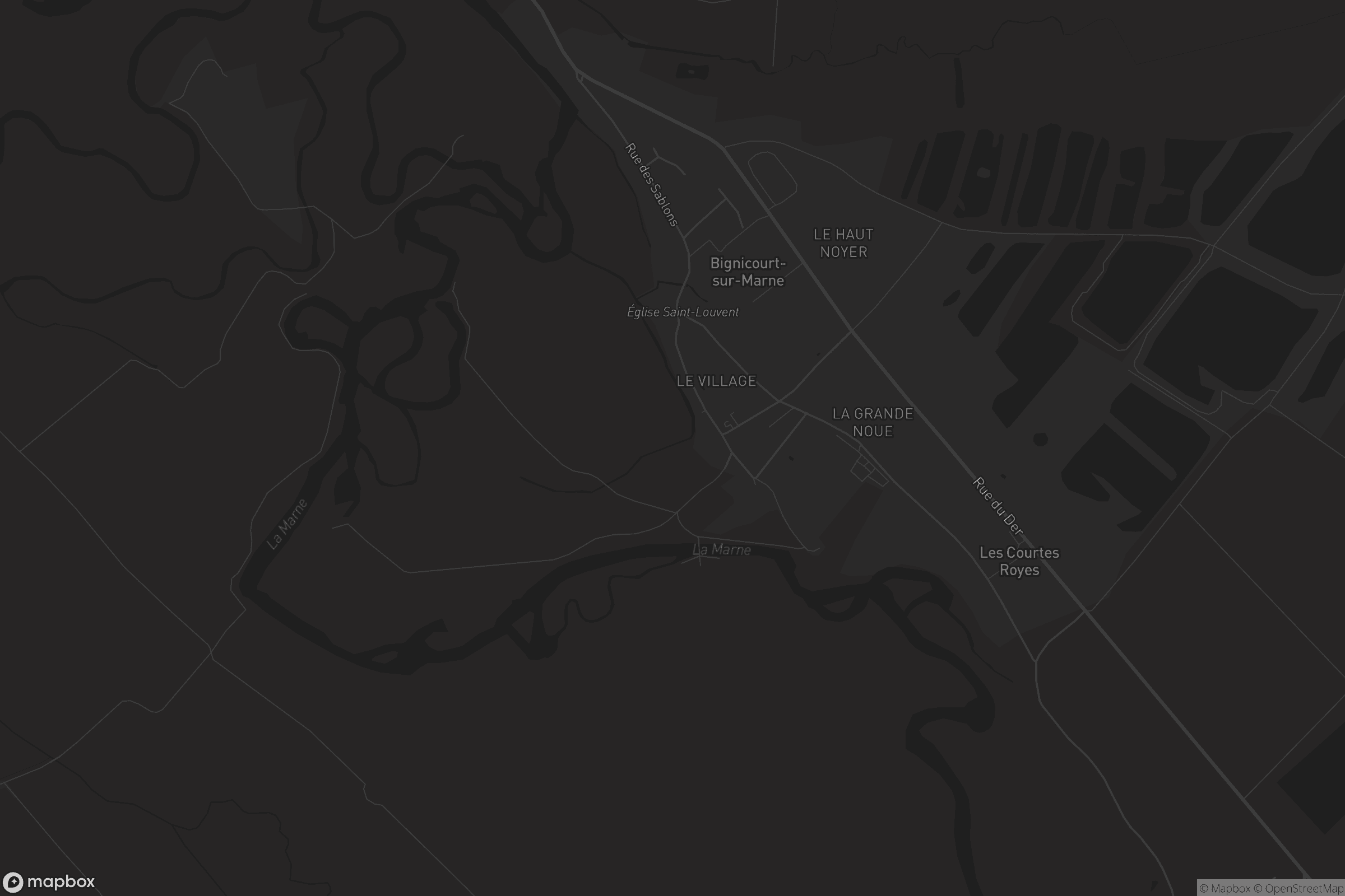 Carte de Bignicourt-sur-Marne