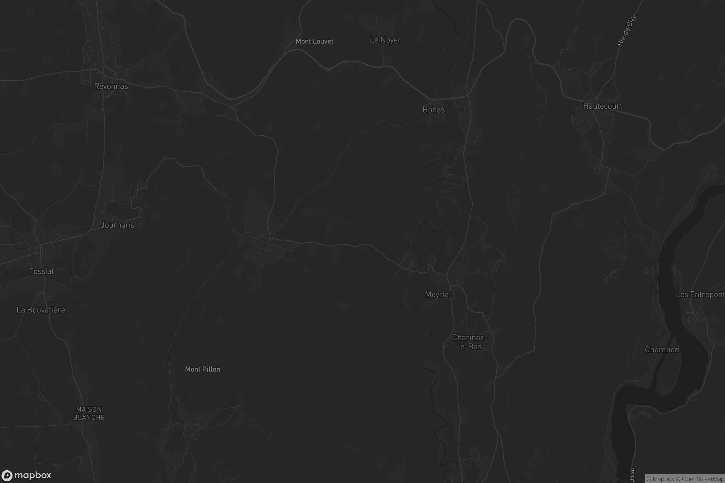 Carte de Bohas-Meyriat-Rignat
