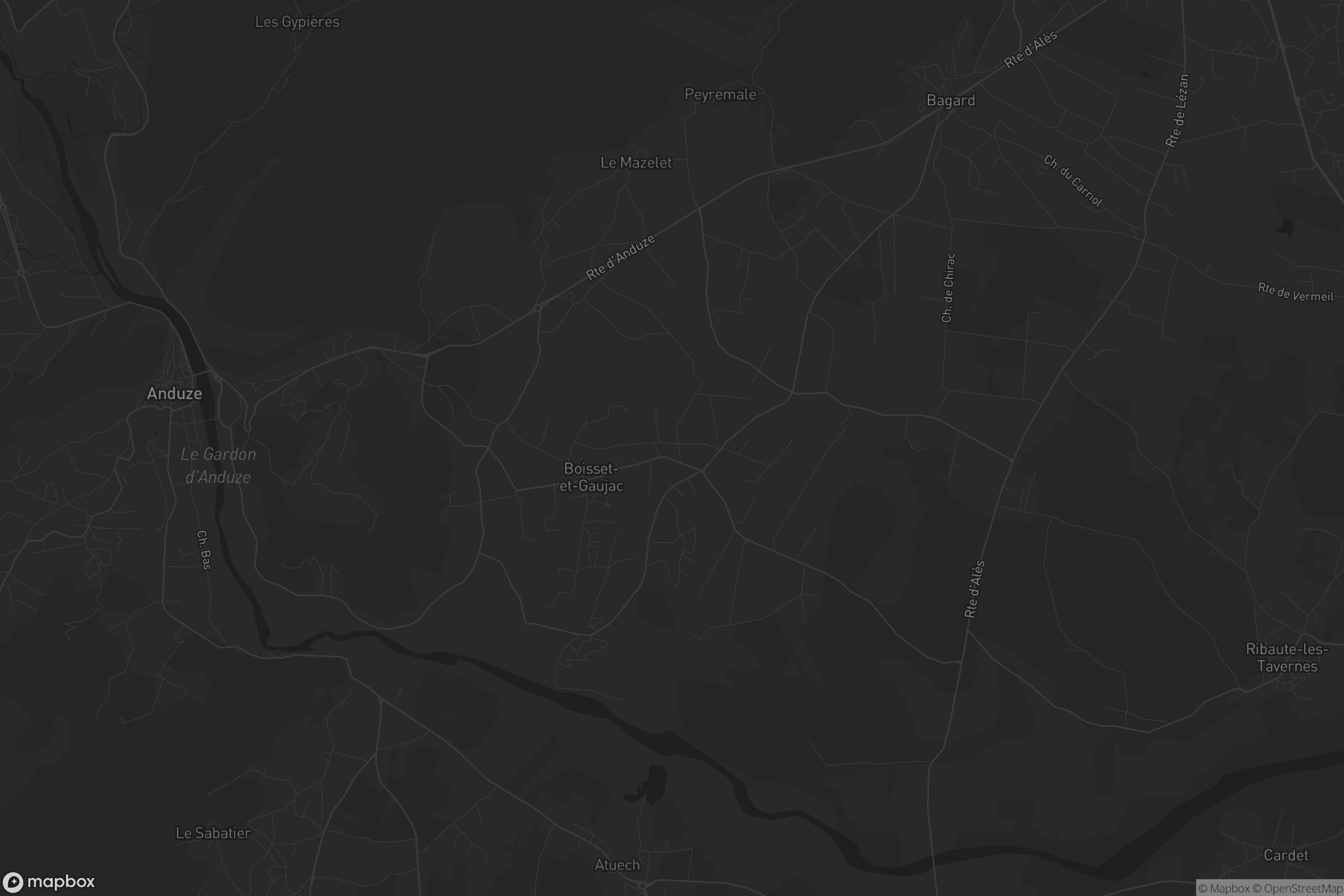 Carte de Boisset-et-Gaujac