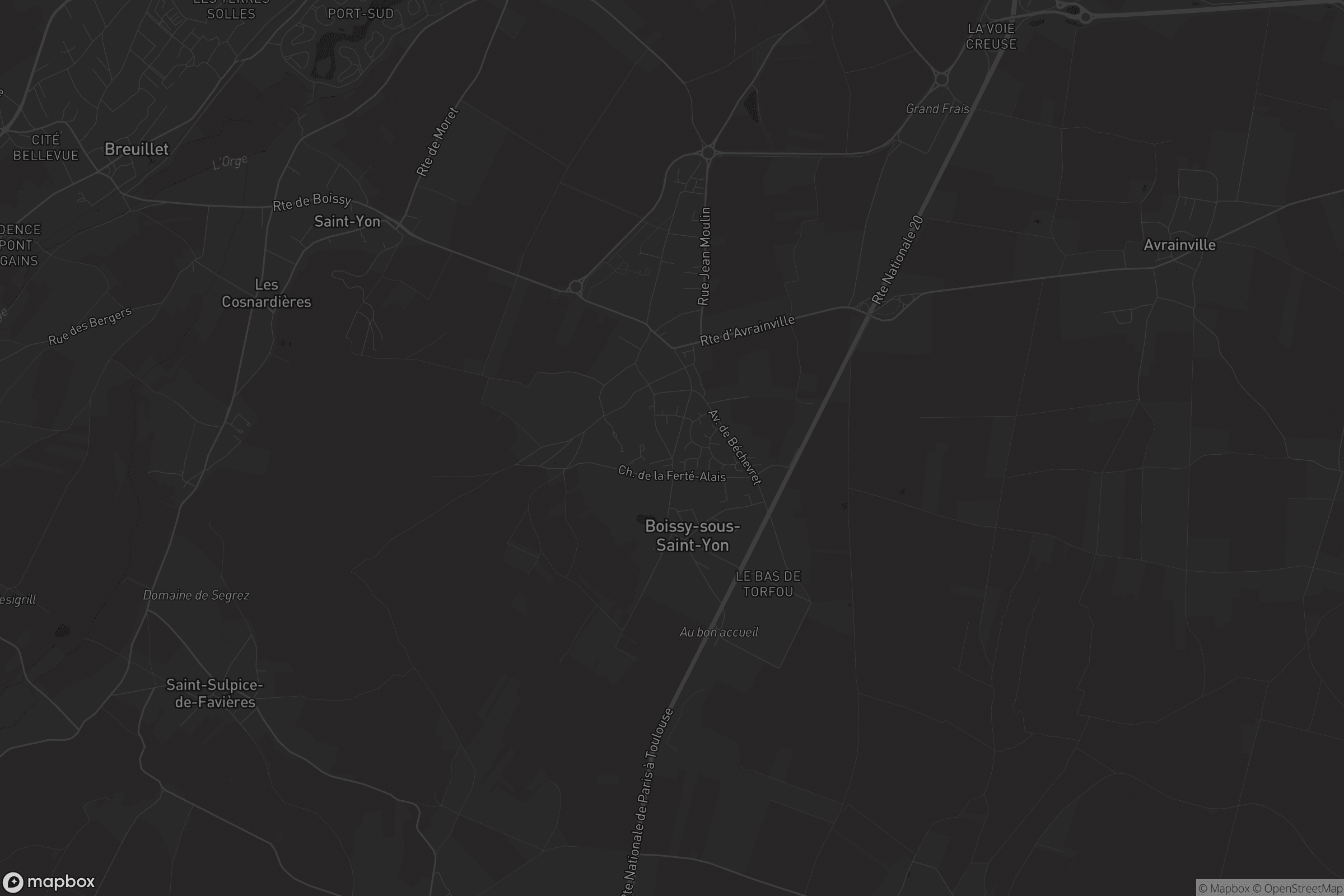 Carte de Boissy-sous-Saint-Yon