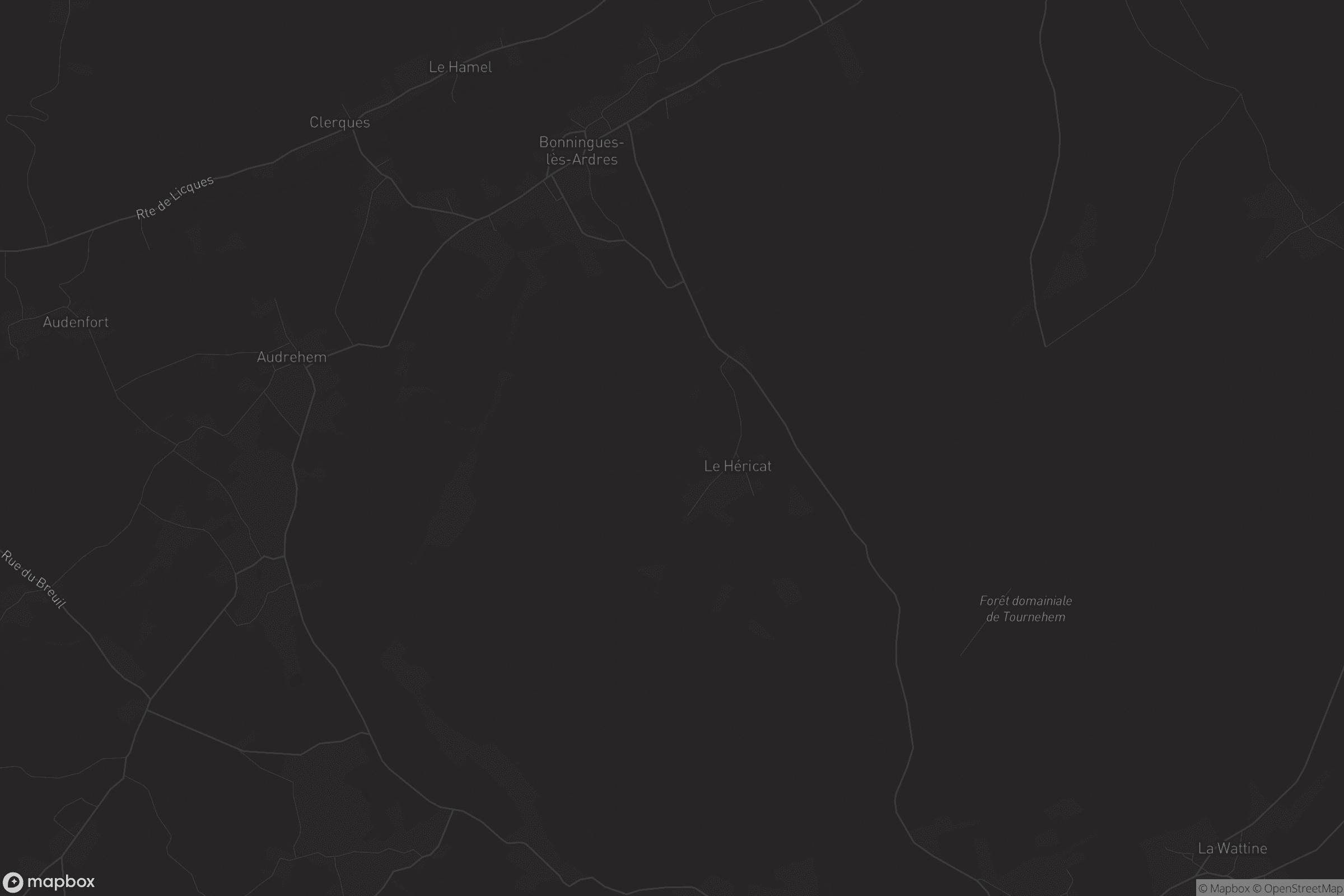 Carte de Bonningues-lès-Ardres