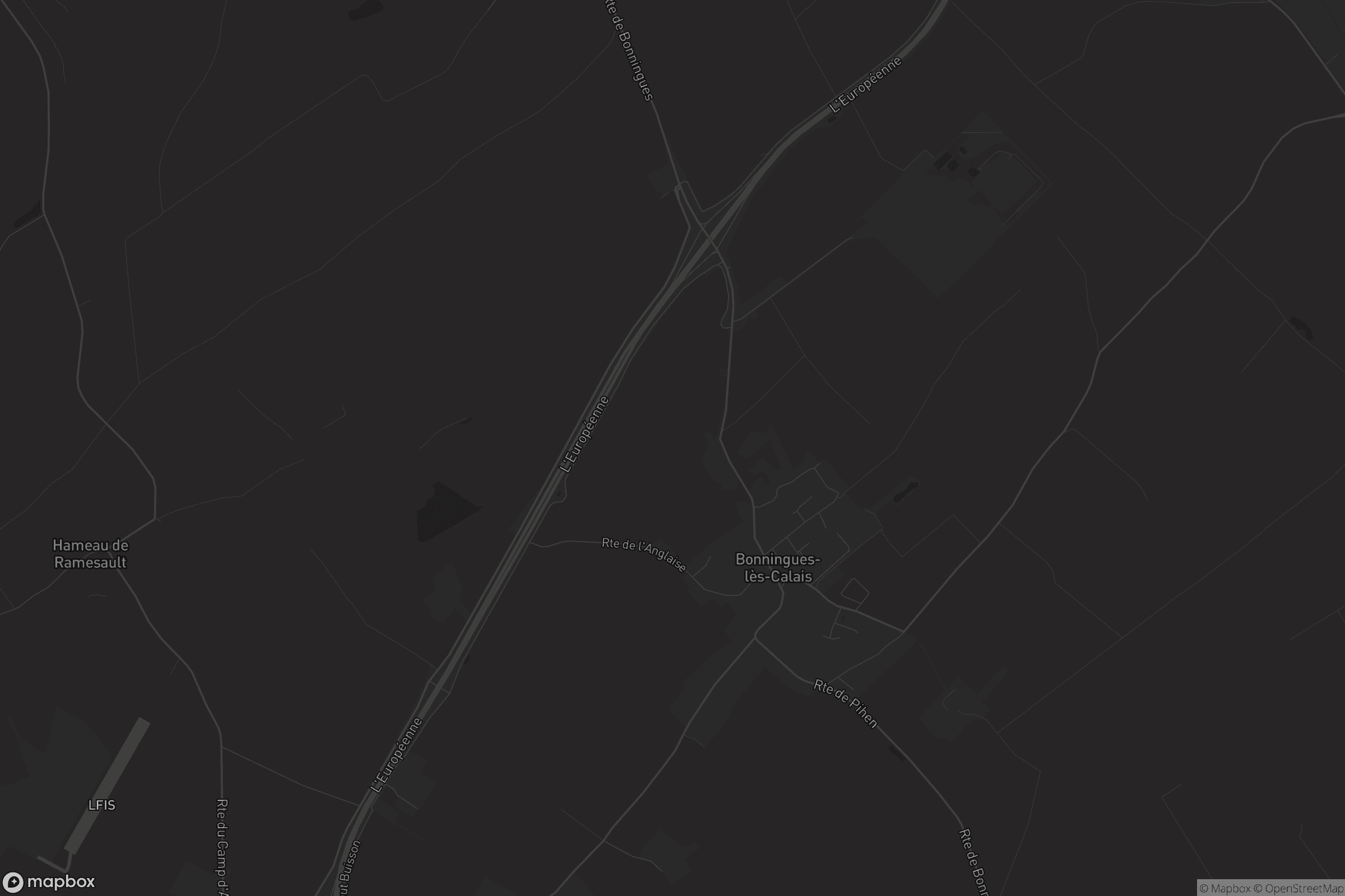 Carte de Bonningues-lès-Calais