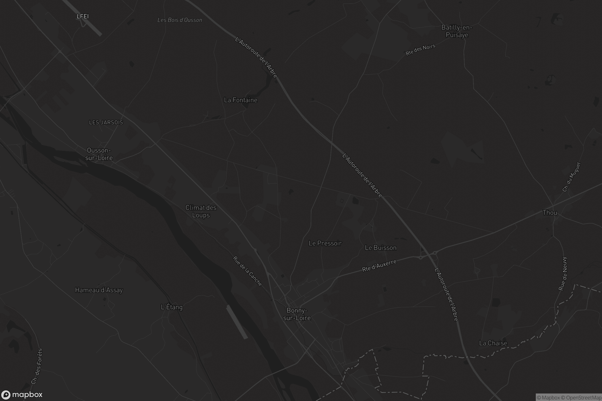 Carte de Bonny-sur-Loire