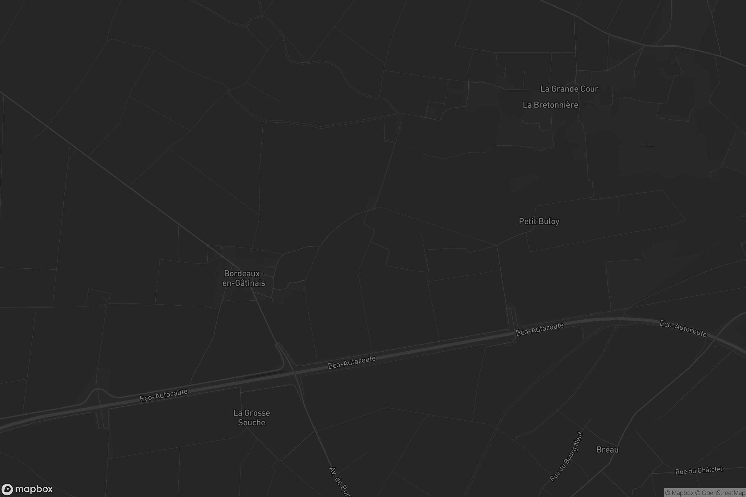 Carte de Bordeaux-en-Gâtinais