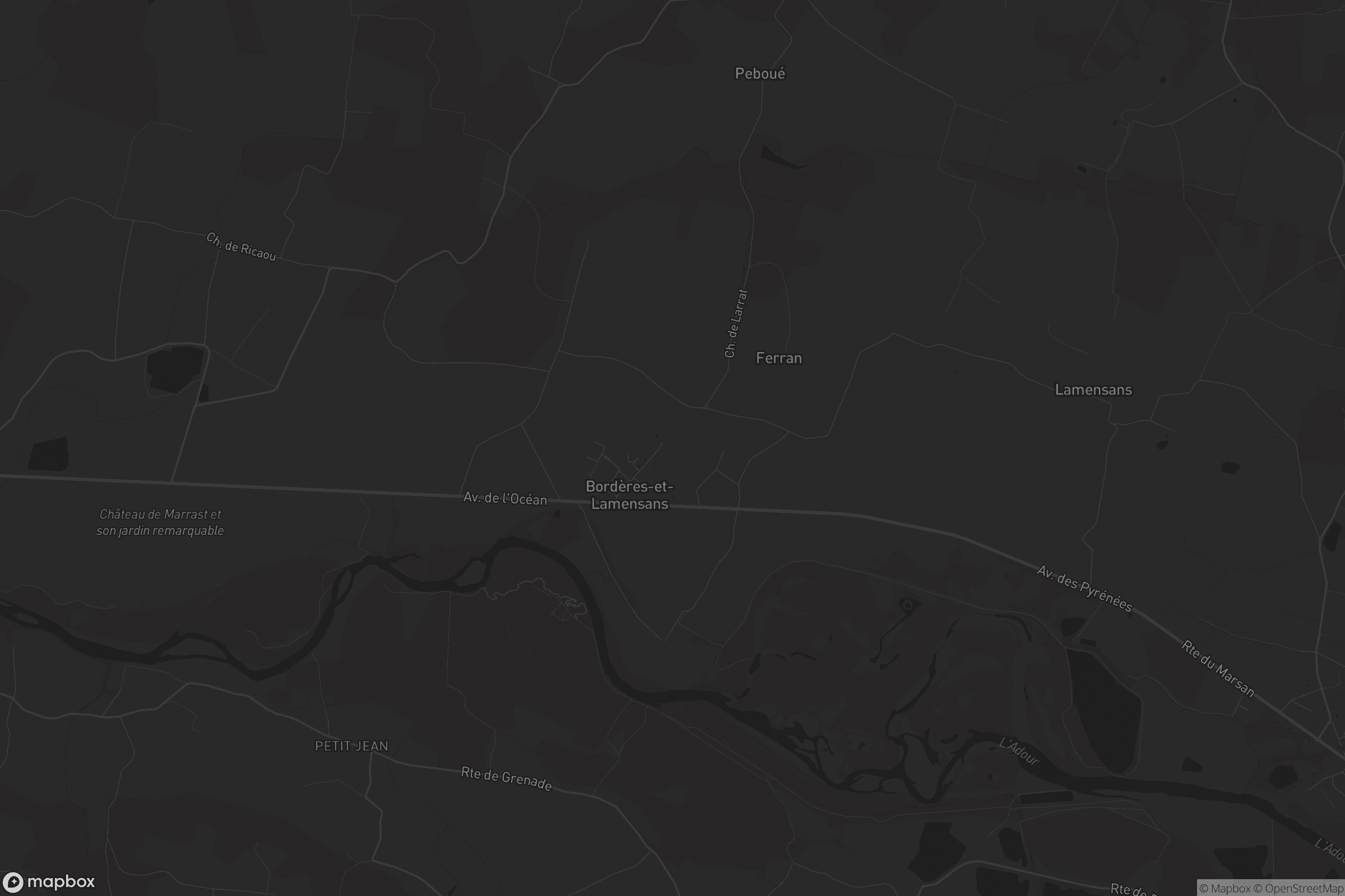 Carte de Bordères-et-Lamensans