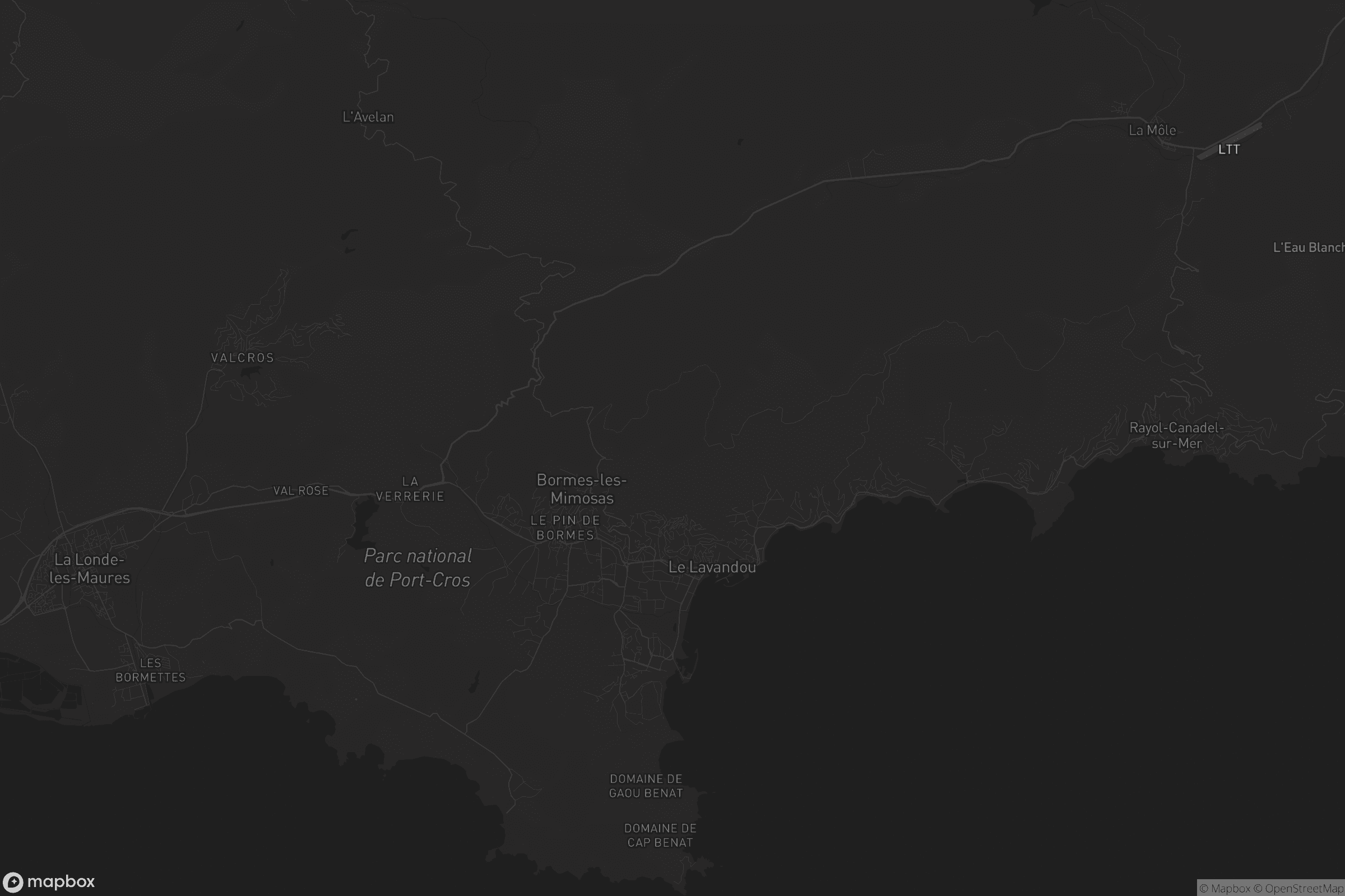Carte de Bormes-les-Mimosas