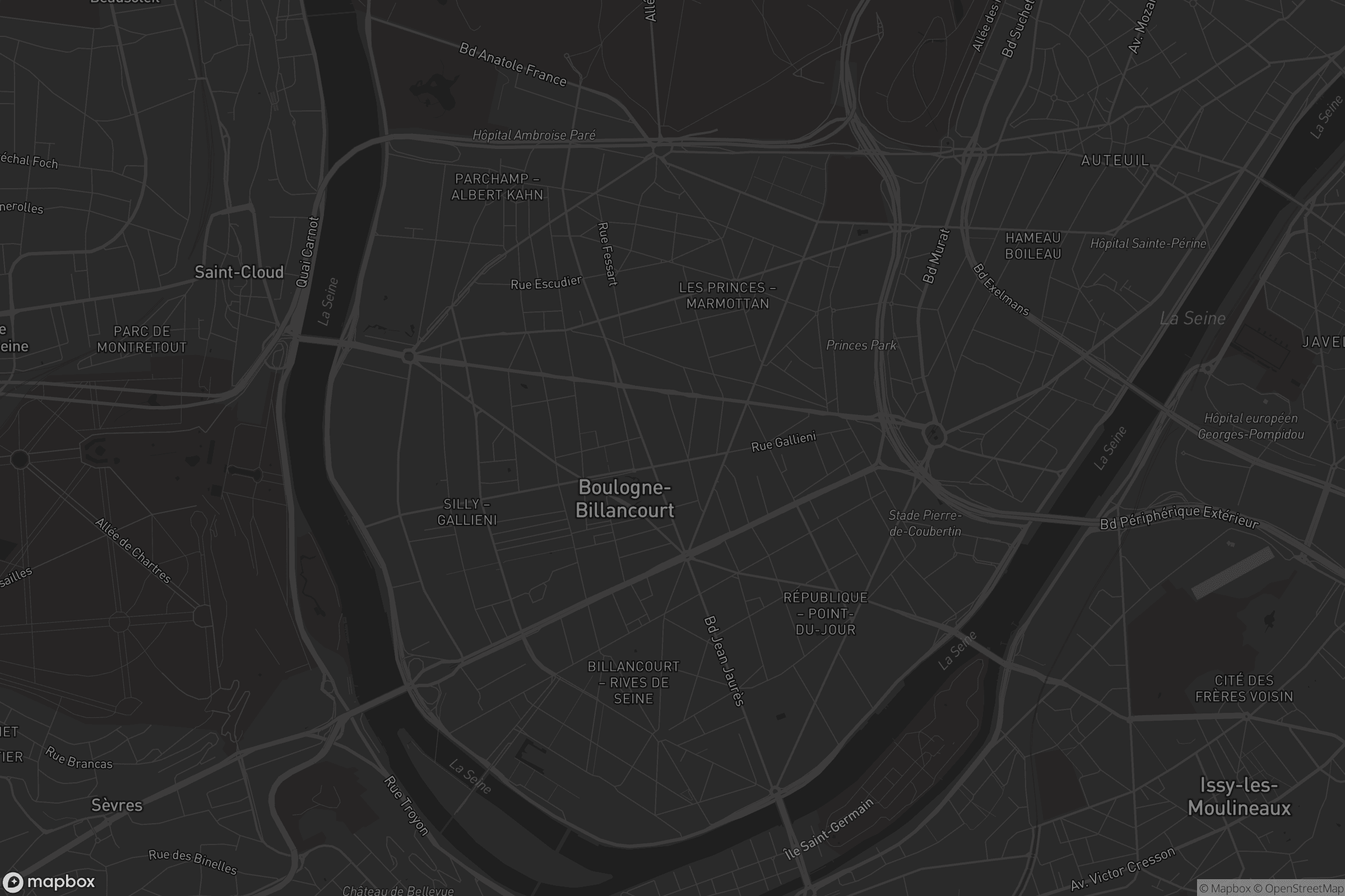 Carte de Boulogne-Billancourt