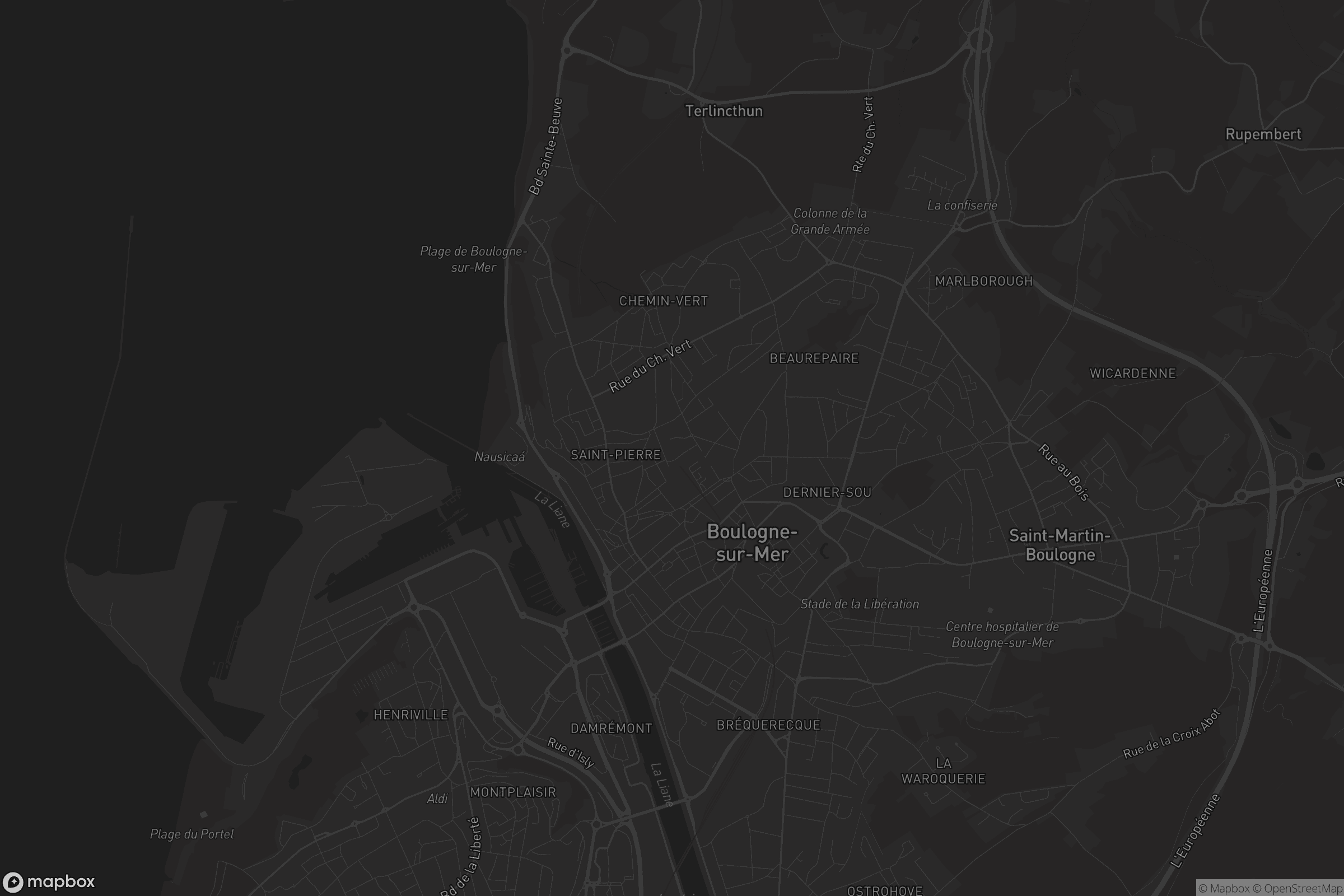 Carte de Boulogne-sur-Mer