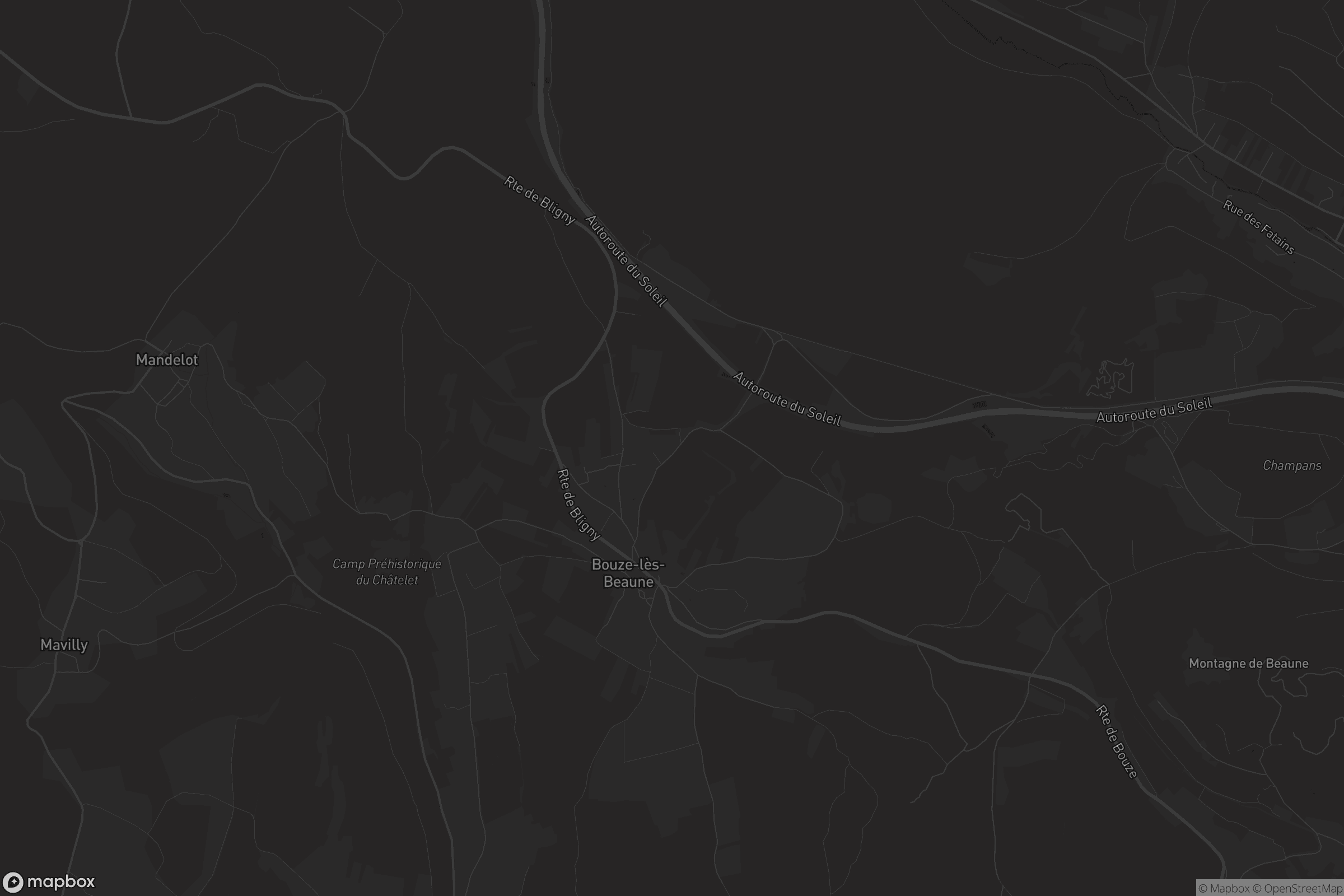 Carte de Bouze-lès-Beaune
