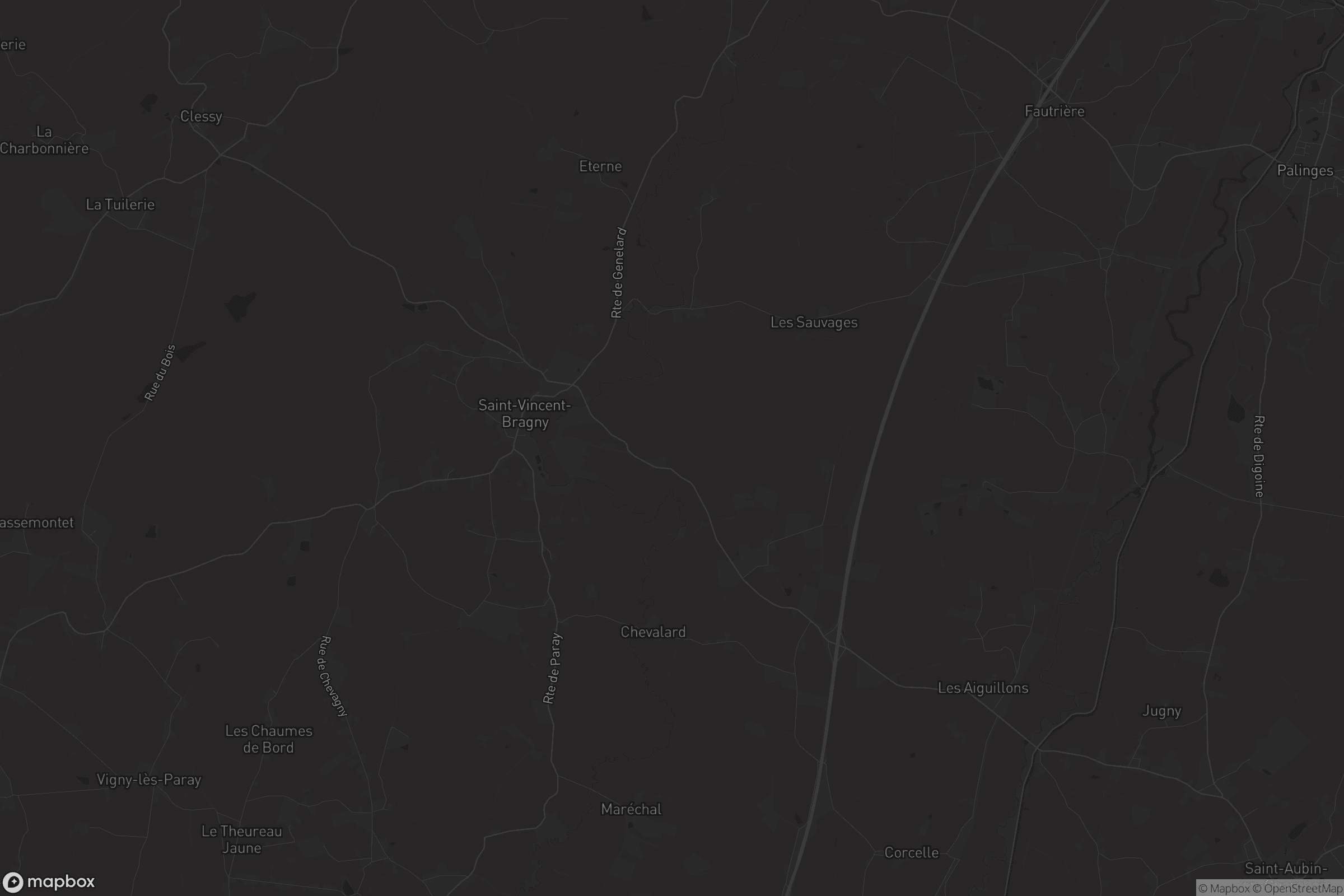 Carte de Bragny-en-Charollais