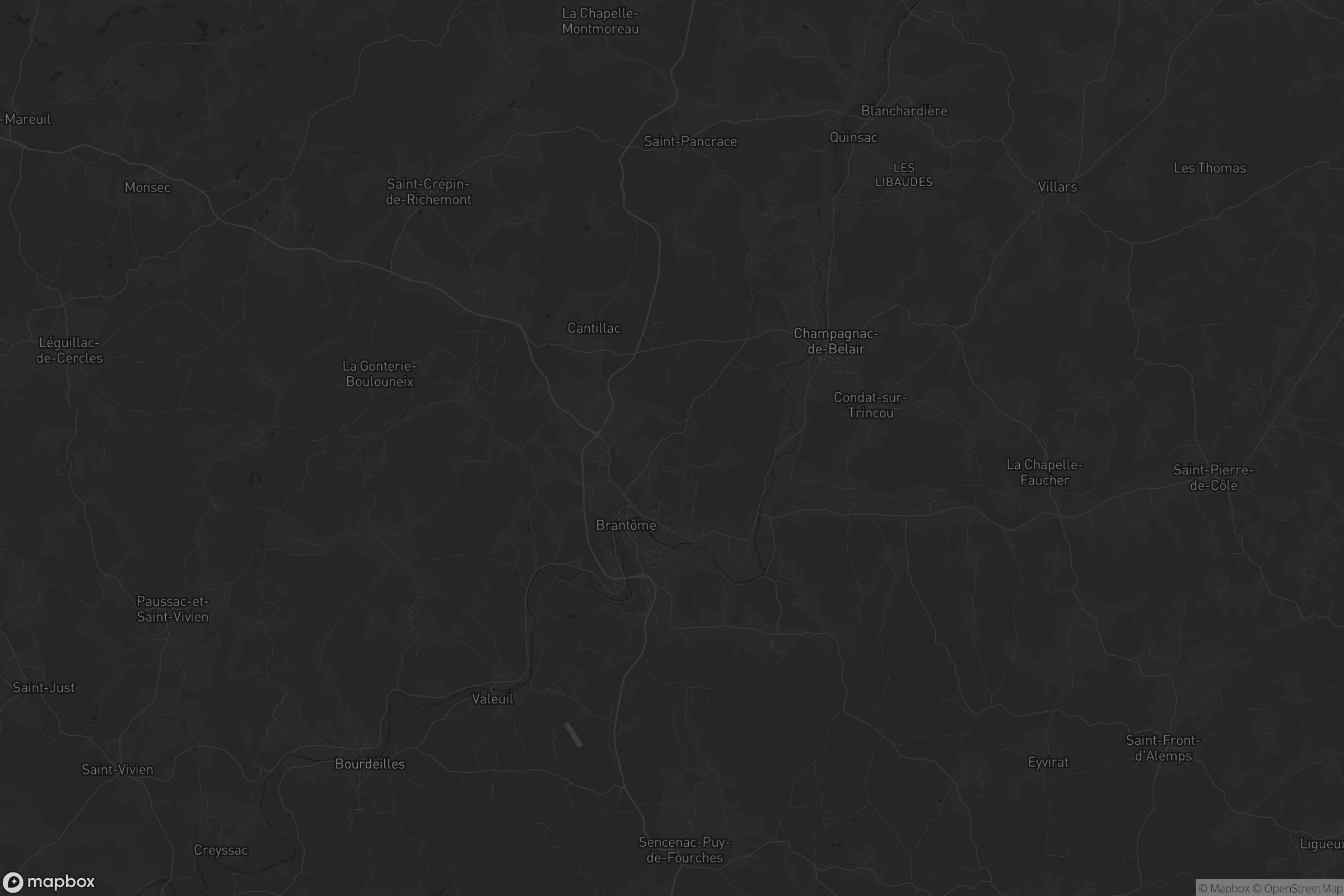 Carte de Brantôme en Périgord