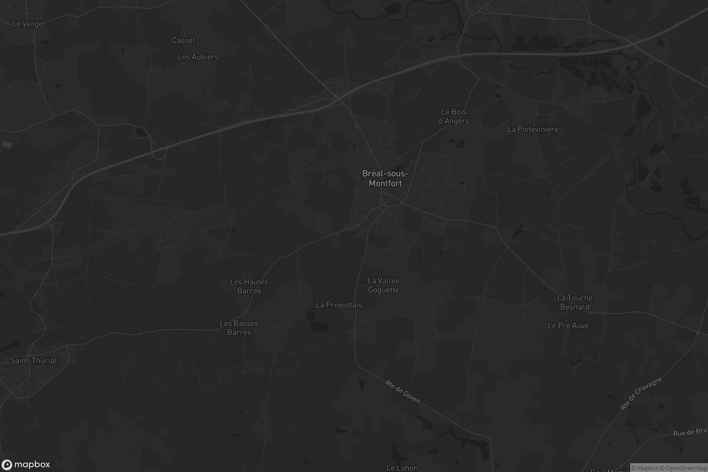 Carte de Bréal-sous-Montfort