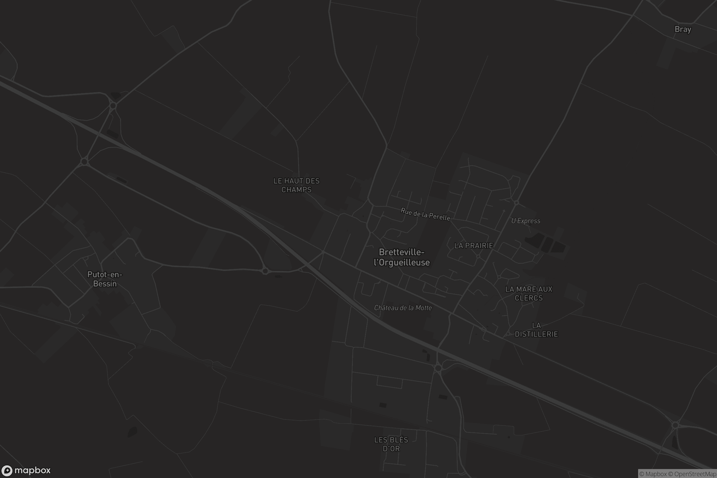 Carte de Bretteville-l'Orgueilleuse